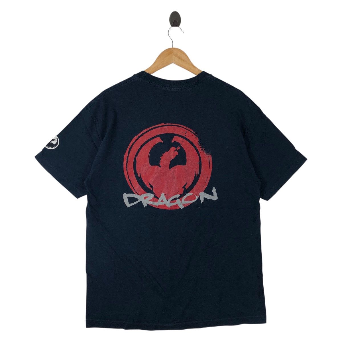 Vintage Vintage 90s DRAGON skateboard back hit big logo skate tee Size US M / EU 48-50 / 2 - 4 Thumbnail