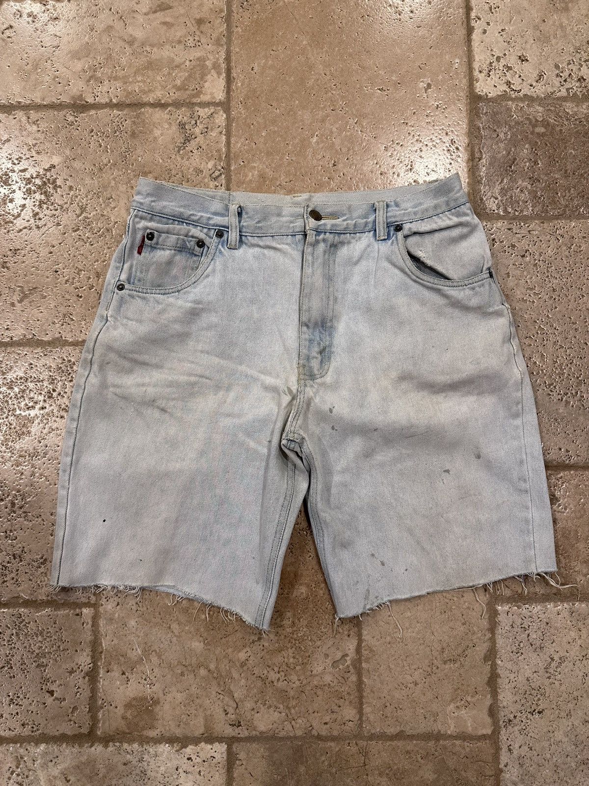 Bugle Boy × Vintage Vintage Bugle Boy Painter Light Wash Denim Jean Shorts Jorts Size US 34 / EU 50 - 1 Thumbnail