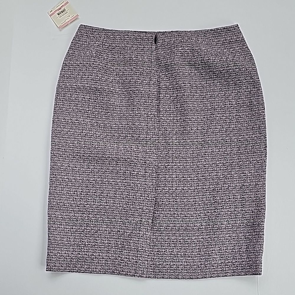 Anne Klein Anne Klein Women's Tweed Pencil Skirt Marled Pink Black NWT Size 32" / US 10 / IT 46 - 8 Thumbnail