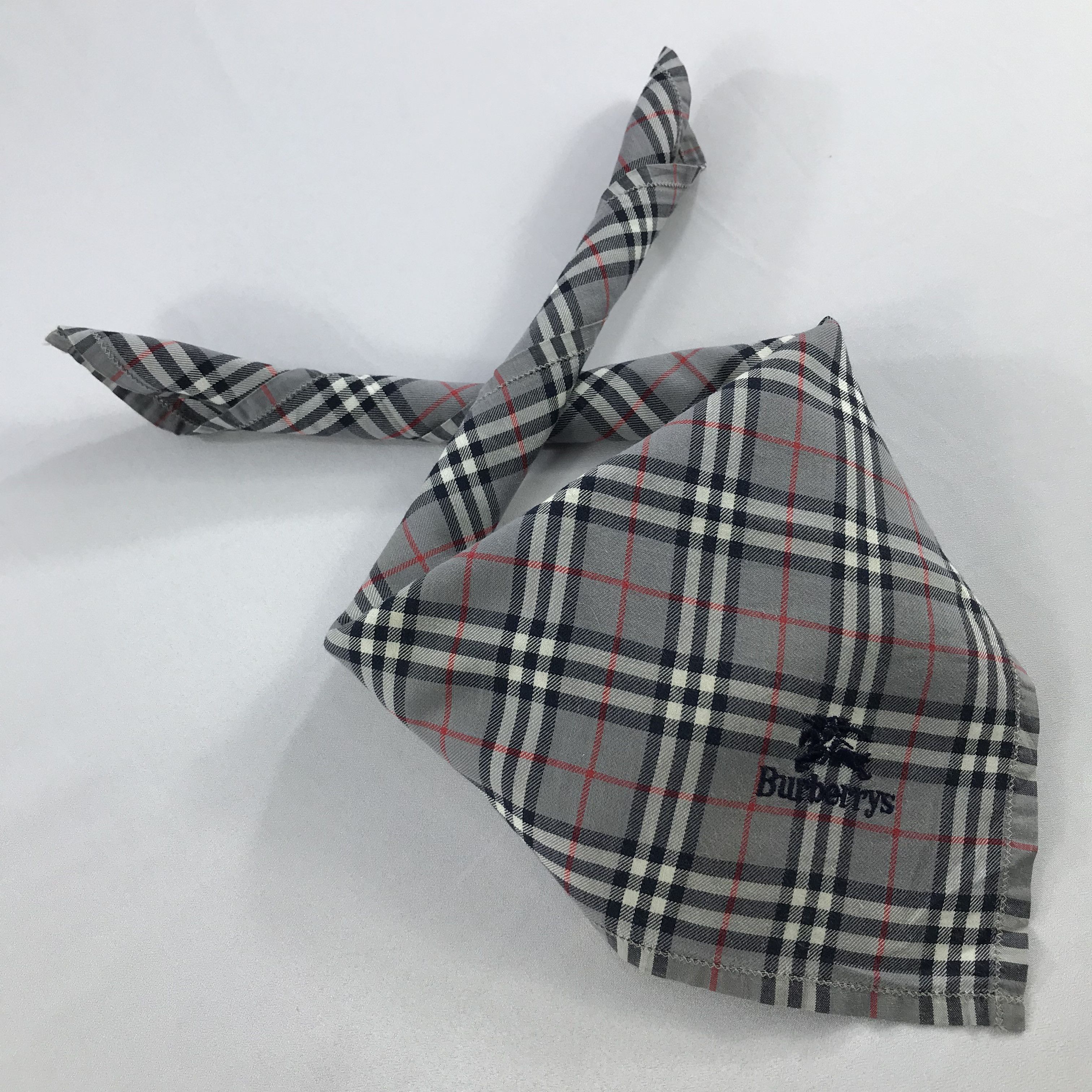 Burberry × Vintage Burberry Bandana / Handkerchief / Neckerchief - S2692 Size ONE SIZE - 4 Thumbnail