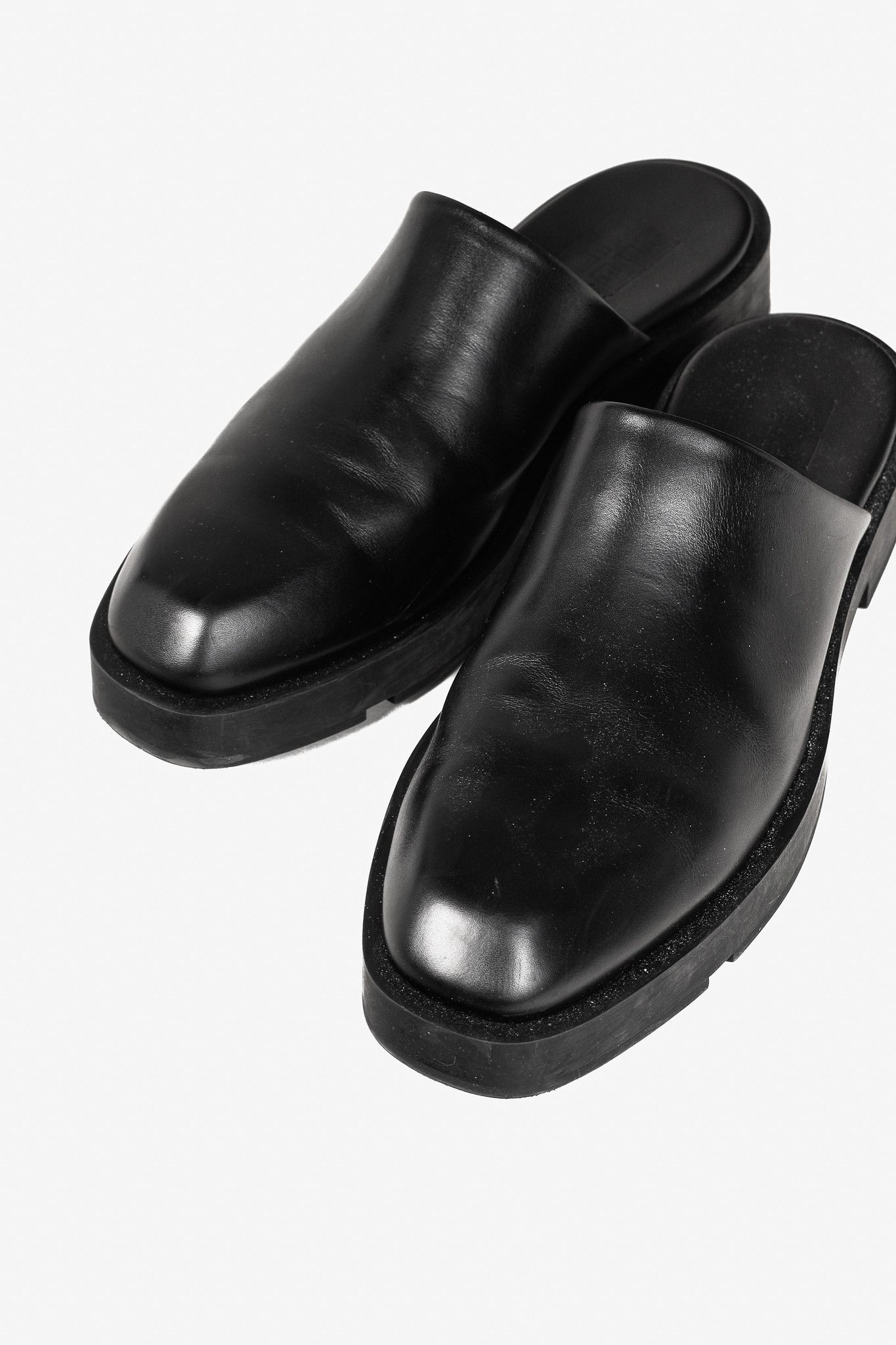 Givenchy Givenchy Black Calf Leather Squared Show Backless Loafers Size US 11 / EU 44 - 6 Thumbnail