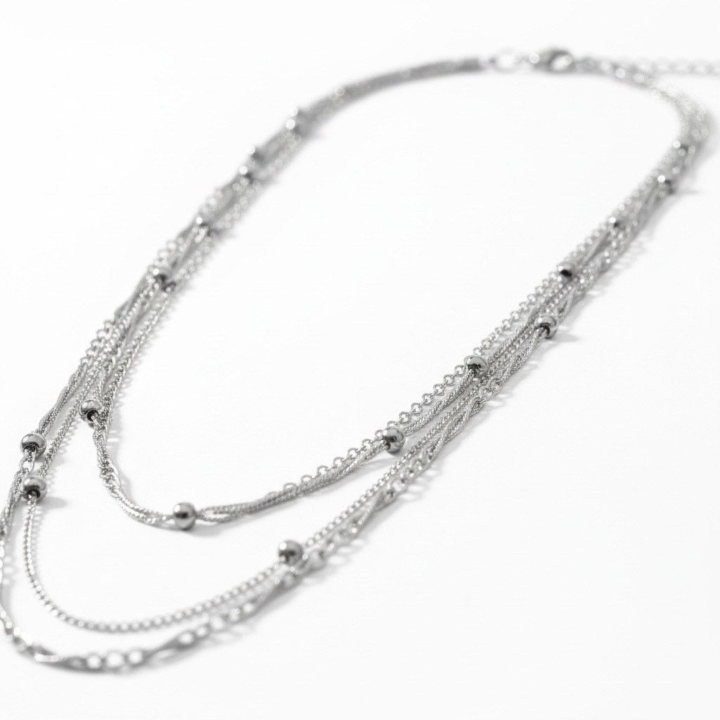 Other AND NOW THIS Silver Plated Layered Chain Necklace 18” New Size ONE SIZE - 2 Thumbnail