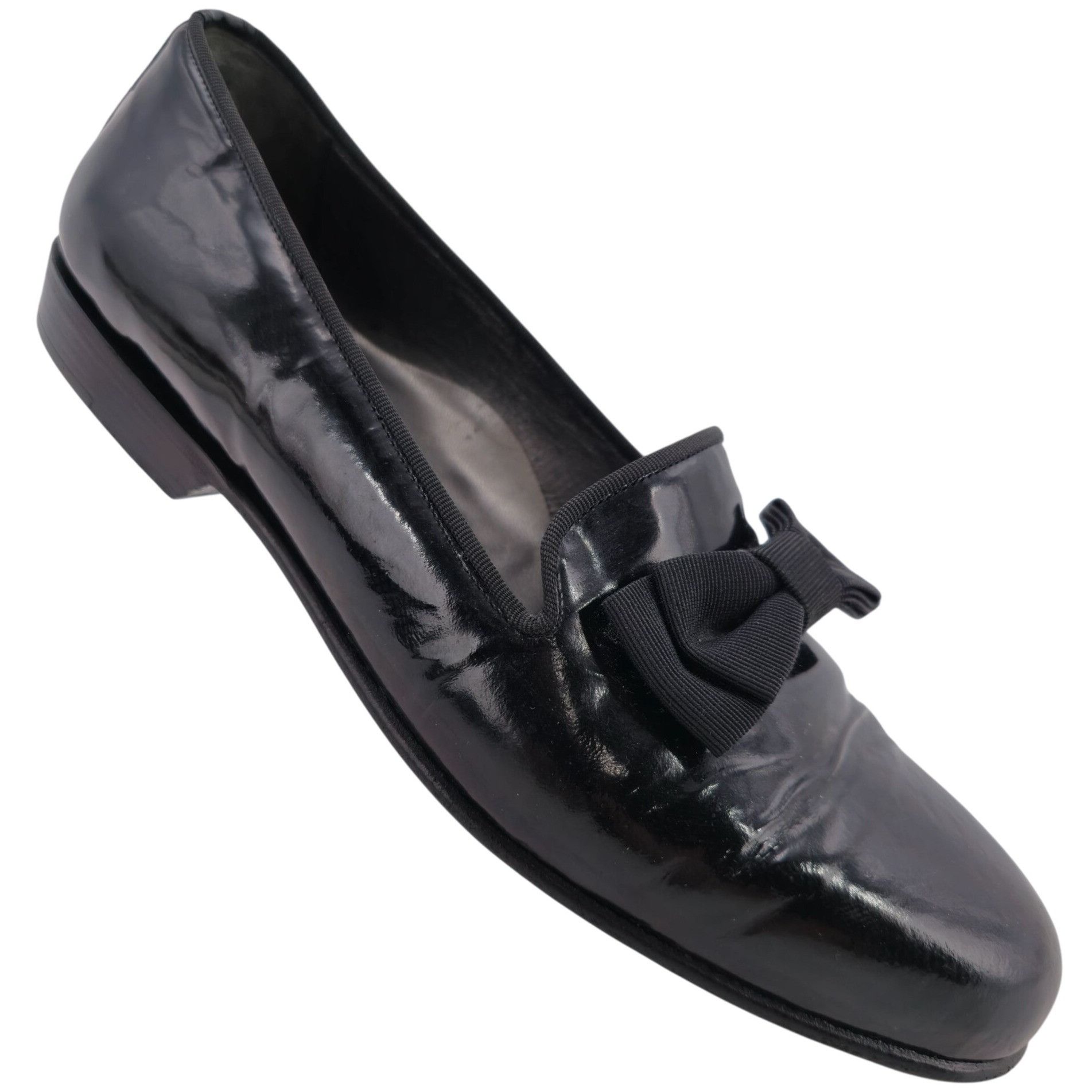 Vintage Cole Haan Black Patent Leather Formal Dress Shoes 10, Men's