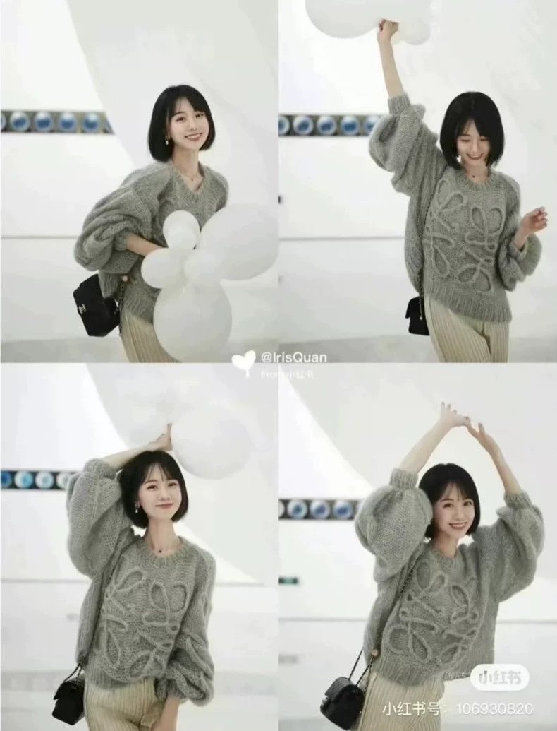 Loewe LOEWE Short light green mare hair long sleeve sweater hood Size XS / US 0-2 / IT 36-38 - 6 Thumbnail