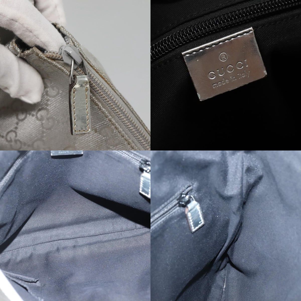 Gucci GUCCI GG Canvas Shoulder Bag Silver Size ONE SIZE - 11 Thumbnail