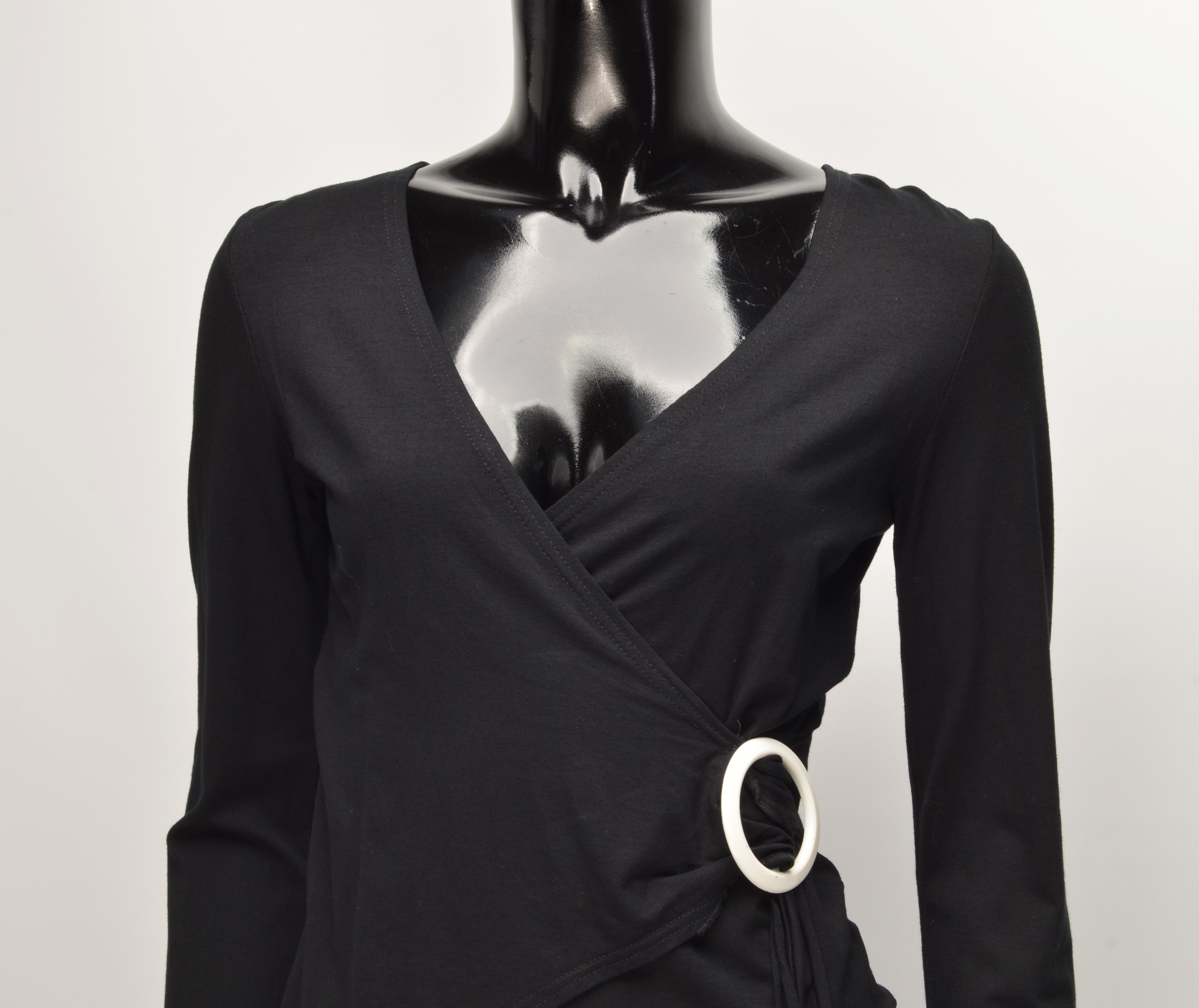 Vintage Vintage Select Y2K Deep V-neck Wrap Long Sleeve Top Size M / US 6-8 / IT 42-44 - 2 Thumbnail
