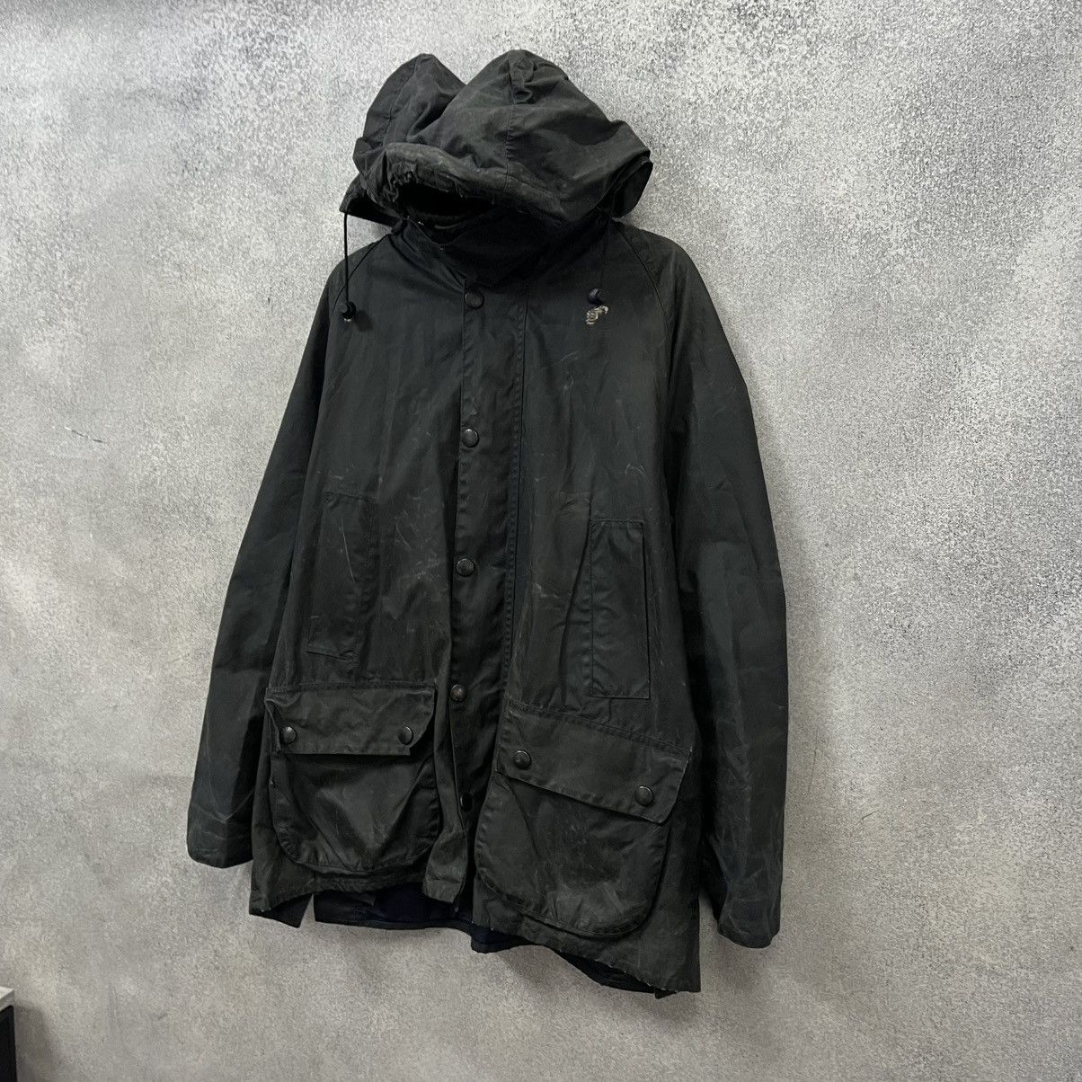 Barbour Vintage Barbour Hooded Waxed Jacket Size Size US L / EU 52-54 / 3 - 7 Thumbnail