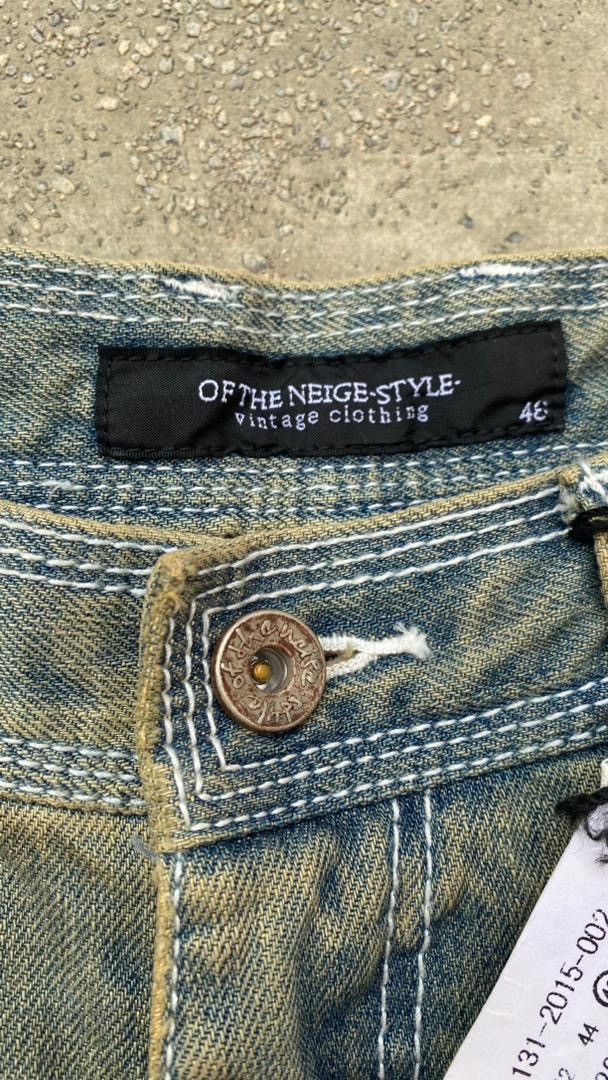 Japanese Brand × Vintage BNWT Japanese distressed denim off the neige Size US 32 / EU 48 - 5 Thumbnail