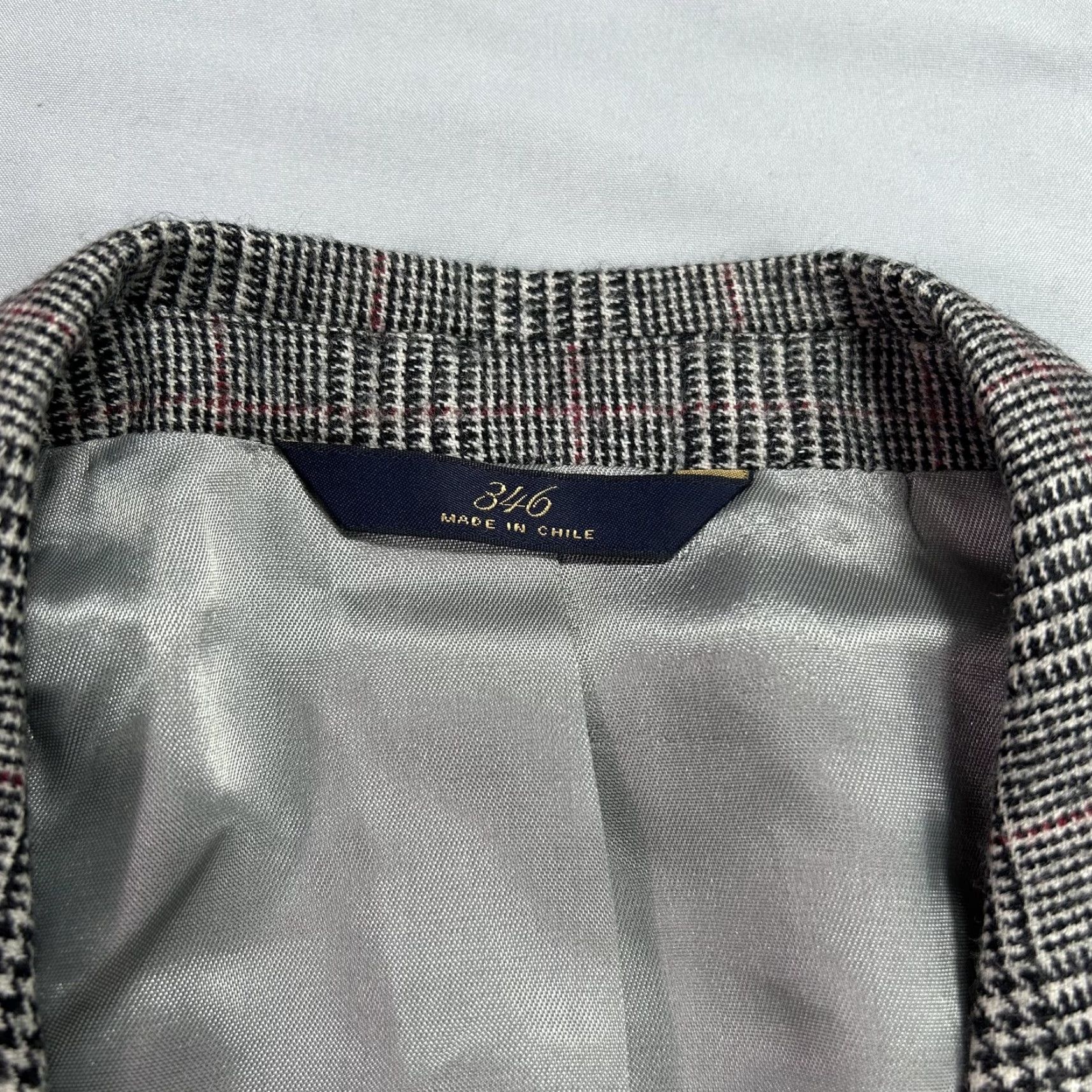 Brooks Brothers Brooks Brothers 346 Blazer Mens 44R Gray Check Wool Sport Coat Jacket Classic Size 44R - 6 Thumbnail