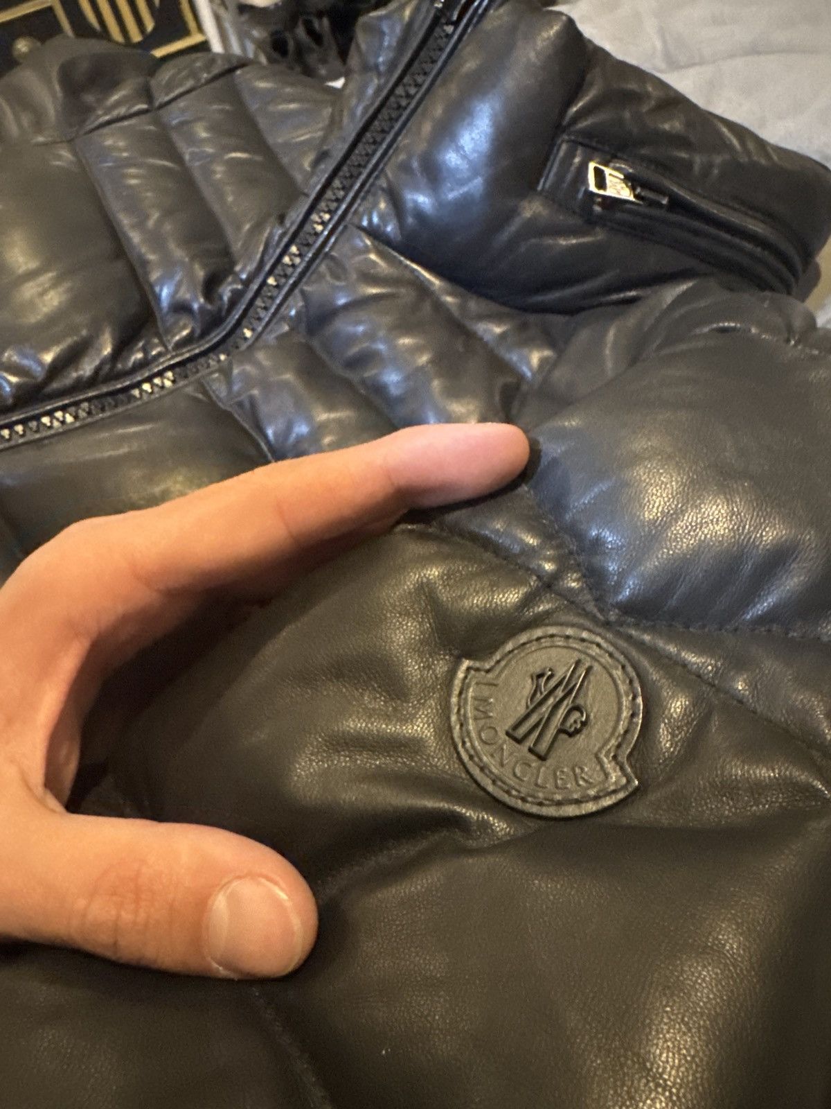 Moncler Moncler Leather Puffer Jacket Size US M / EU 48-50 / 2 - 9 Thumbnail