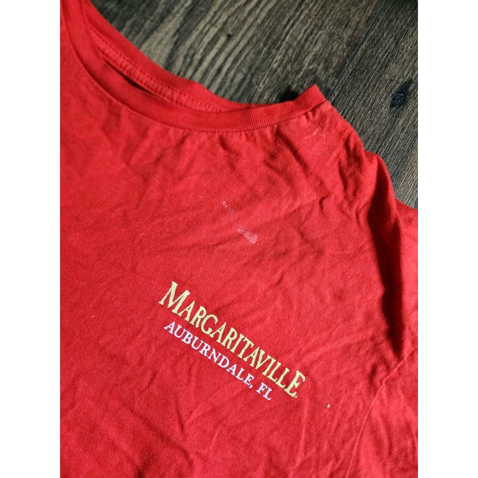 Vintage Womens Margaritaville T-Shirt Red Short Sleeve Graphic Margaritaville Beach Tropical Jimmy Buffett 2010s Mens? No Size L / US 10 / IT 46 - 4 Thumbnail