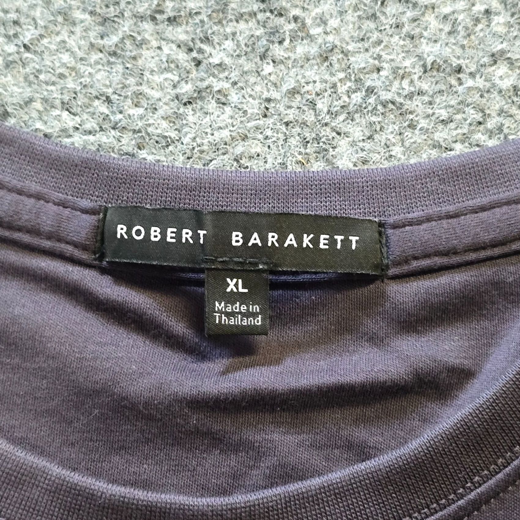 Vintage Robert Barakett Shirt Mens XL Purple Crew Neck Short Sleeve Soft Casual Knit T-Shirt Regular Brand Shirt Size US XL / EU 56 / 4 - 4 Thumbnail