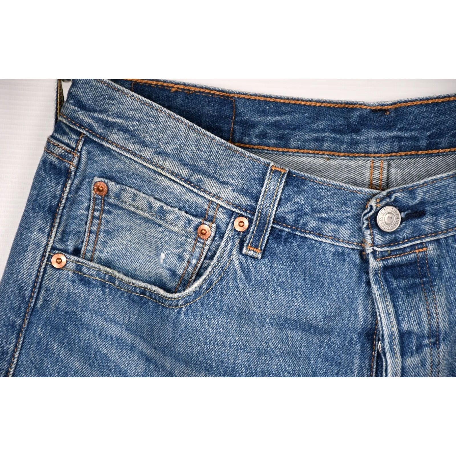 Levi's Levi's 501 Jeans Straight Mens W33 L32 Blue 100% Cotton 5-Pocket Denim Vintage No N/A Size US 33 - 7 Thumbnail