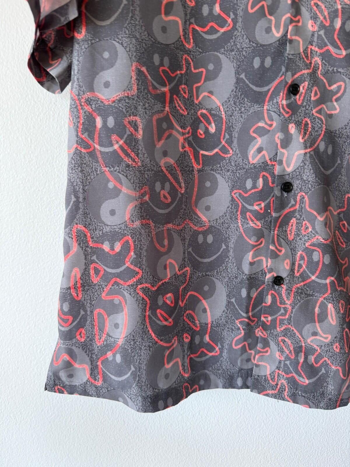 Ksubi new ksubi medium short sleeve shirt top resort yin grey red Size US M / EU 48-50 / 2 - 4 Thumbnail
