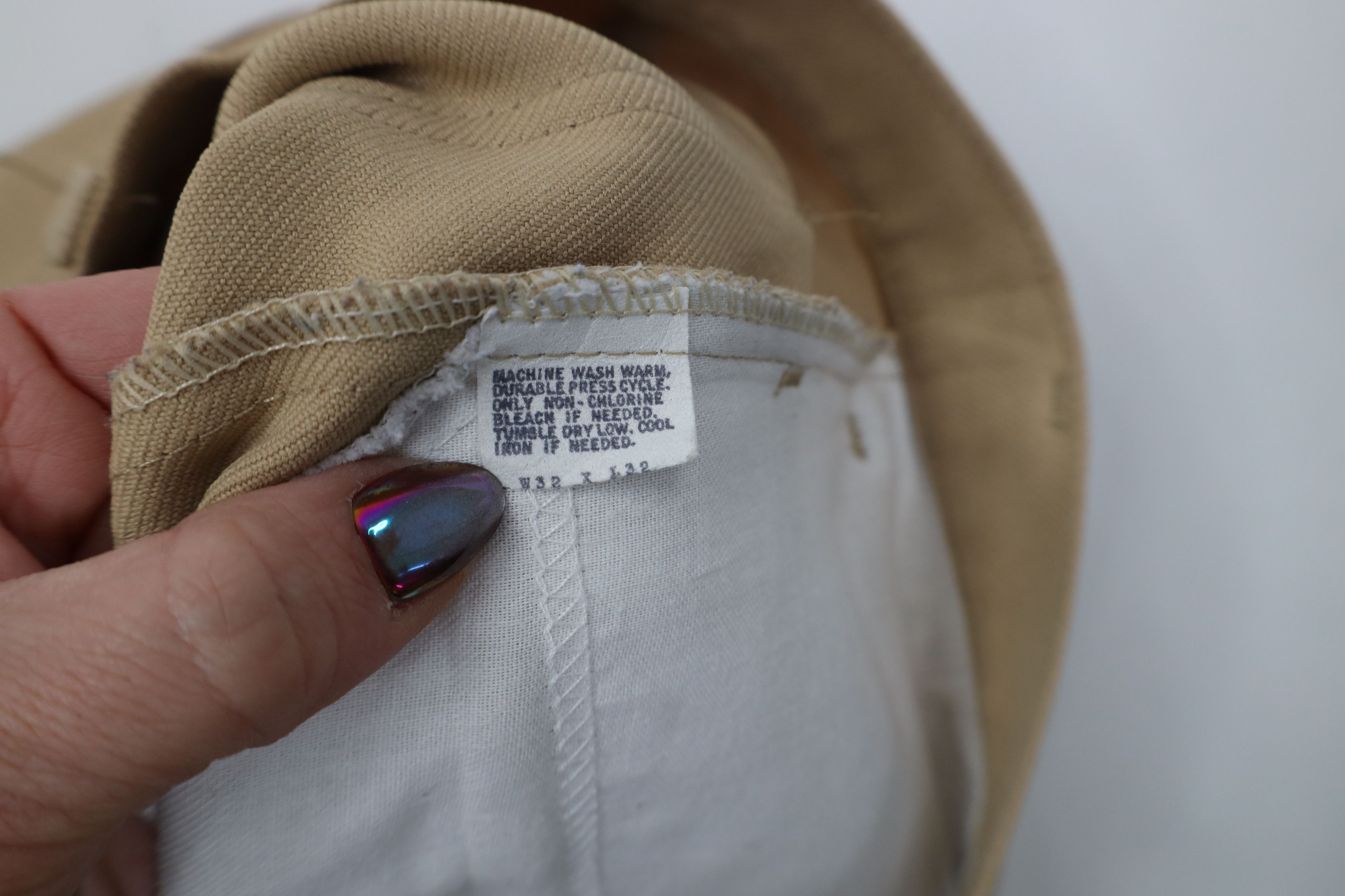 Levi's Vintage 70s Levis Knit Flared Wide Leg Chino Pants Wheat USA Size US 32 / EU 48 - 10 Thumbnail