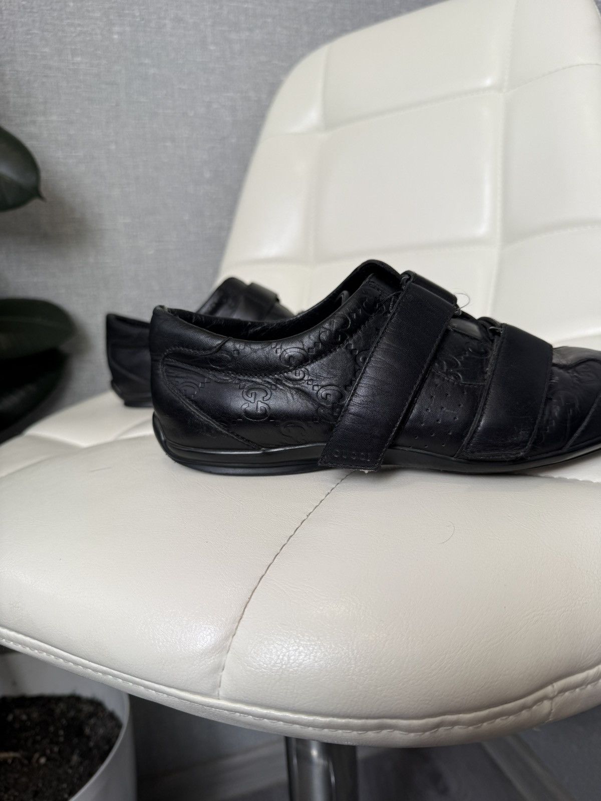 Gucci Gucci GG Guccissima Monogram Black Leather Sneakers (121830) Size US 7 / IT 37 - 11 Thumbnail