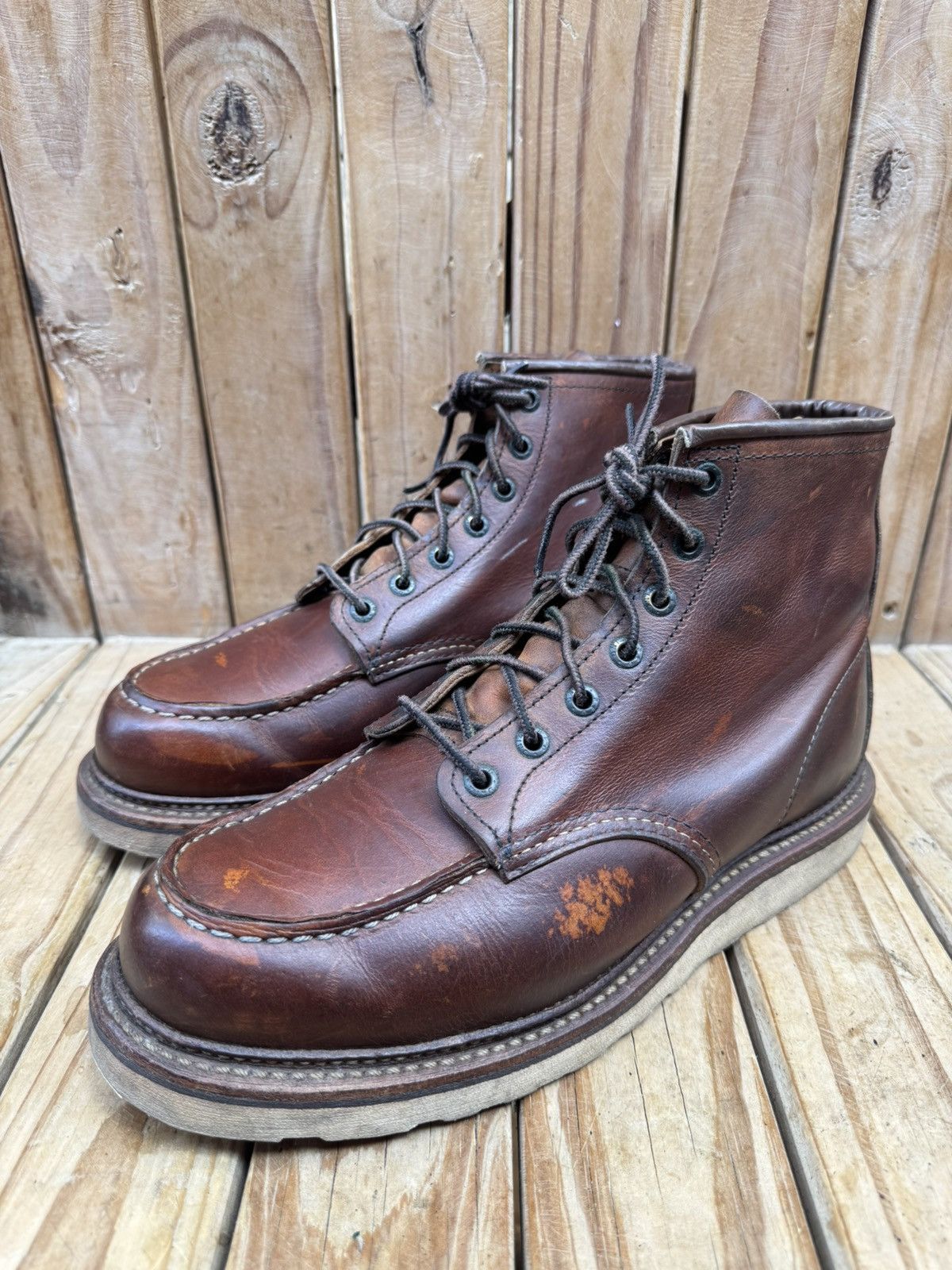 Red Wing Red Wing 1907 Copper Rough Brown Boots UK 7.5 D | EUR 41.5 Size US 8.5 / EU 41-42 - 4 Thumbnail
