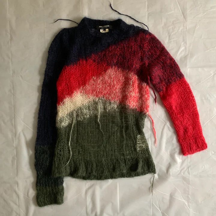Comme des Garcons × Comme des Garcons Homme Plus × Junya Watanabe RARE GRAIL Junya FW 2006 Deformed Mohair Punk Sweater Size US S / EU 44-46 / 1 - 3 Thumbnail