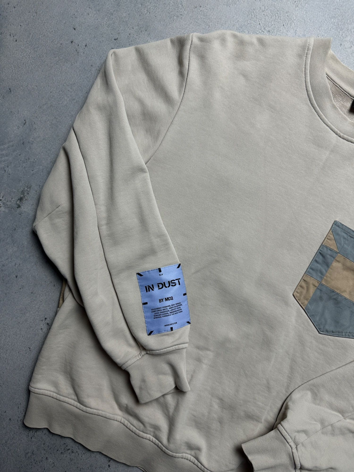 Alexander McQueen McQ Alexander McQueen Beige Off-White Patchwork Sweatshirt Size US S / EU 44-46 / 1 - 7 Thumbnail