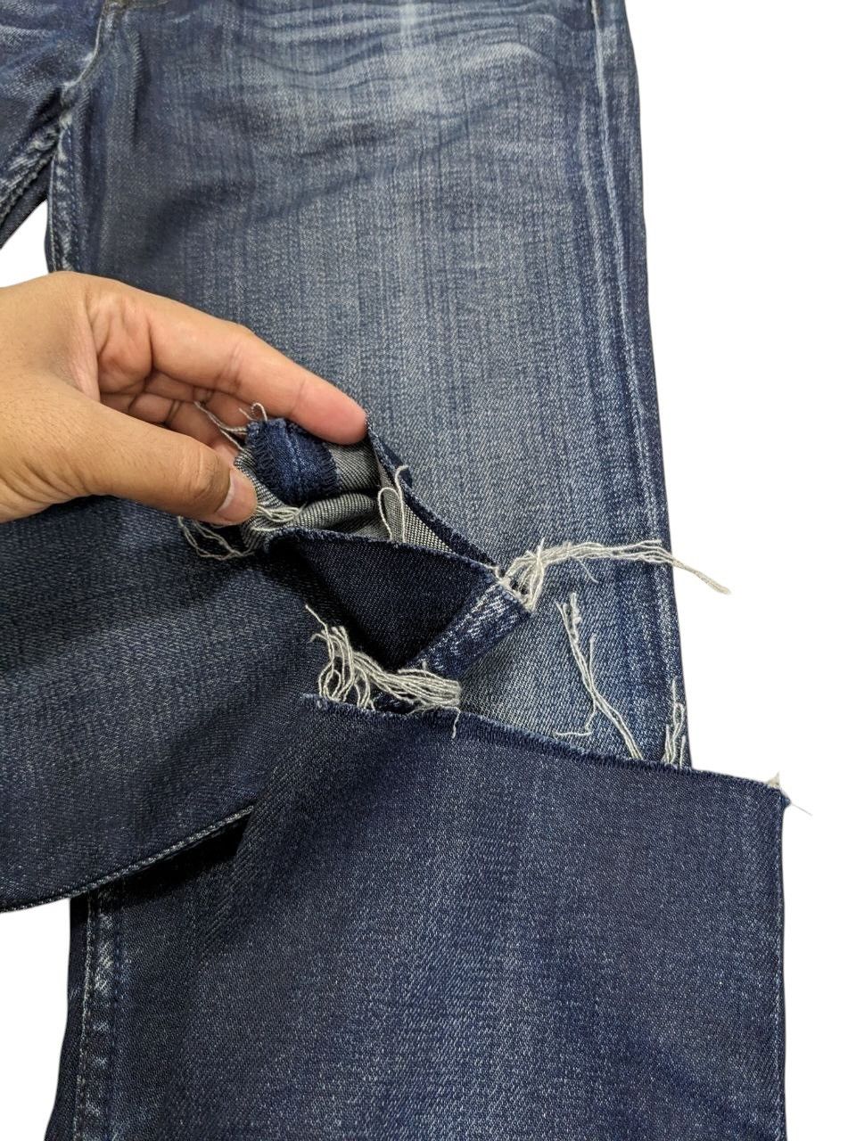Acne Studios DARK WASH RAW FRAYED HEMLINES ACNE STUDIOS DISTRESSED JEANS Size US 28 / EU 44 - 4 Thumbnail
