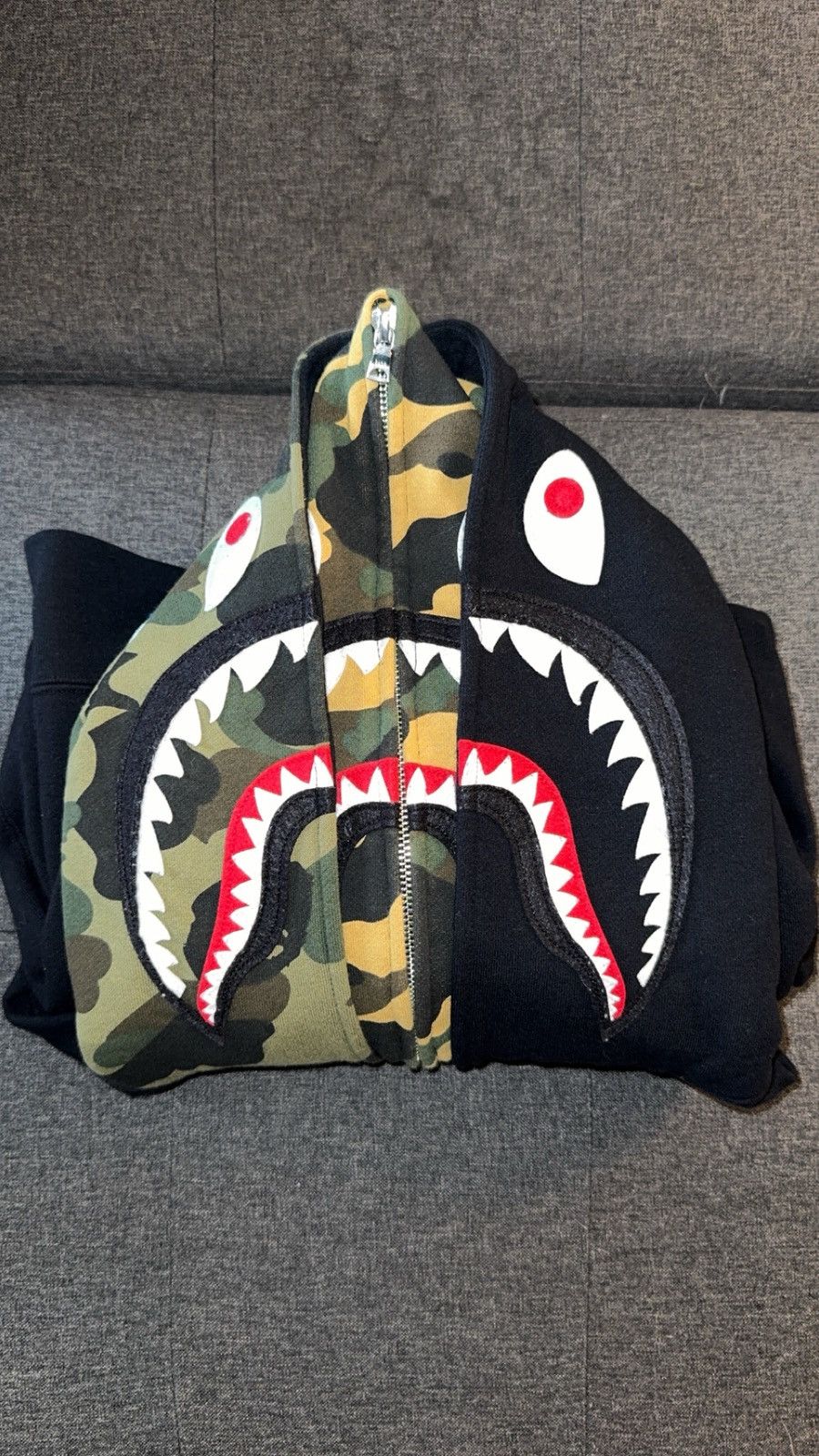 Bape BAPE SHARK FULL ZIP DOUBLE HOODIE Size US L / EU 52-54 / 3 - 1 Thumbnail