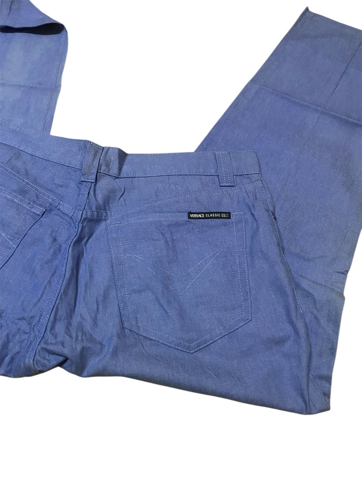 Versace Versace Classic Workwear Light Denim Made In Italy Size US 36 / EU 52 - 3 Thumbnail