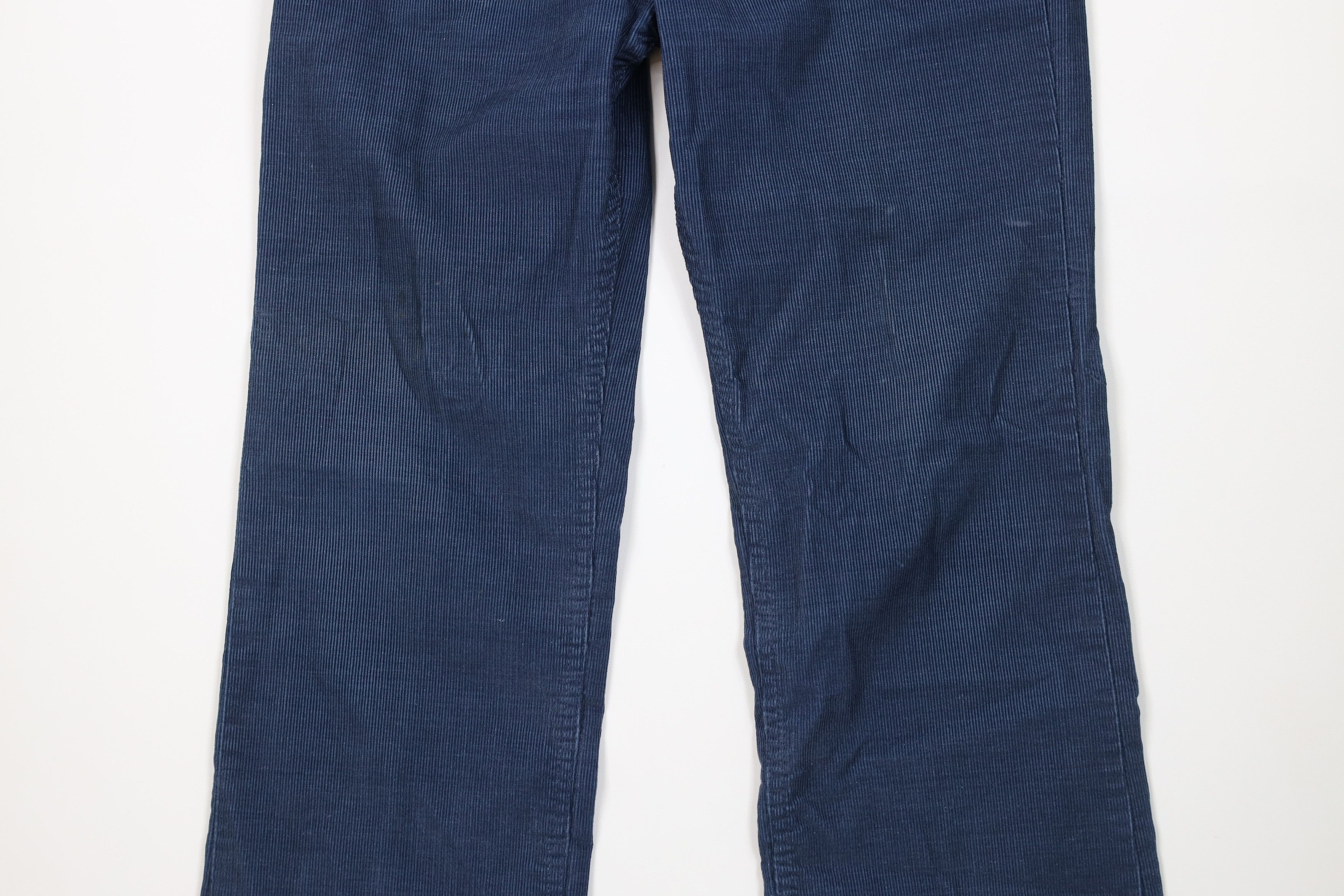 Vintage Vintage 70s Streetwear Wide Leg Corduroy Pants Blue USA Size US 32 / EU 48 - 3 Thumbnail