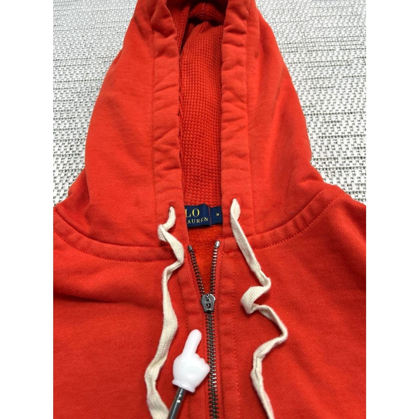 Polo Ralph Lauren Polo Ralph Lauren Hoodie Mens M Red Cotton Knit Full Zip Sweater, Crew Neck, Regular Fit, Winter Fall Spring, Solid, Knit, Shirt? Size M / US 6-8 / IT 42-44 - 5 Thumbnail