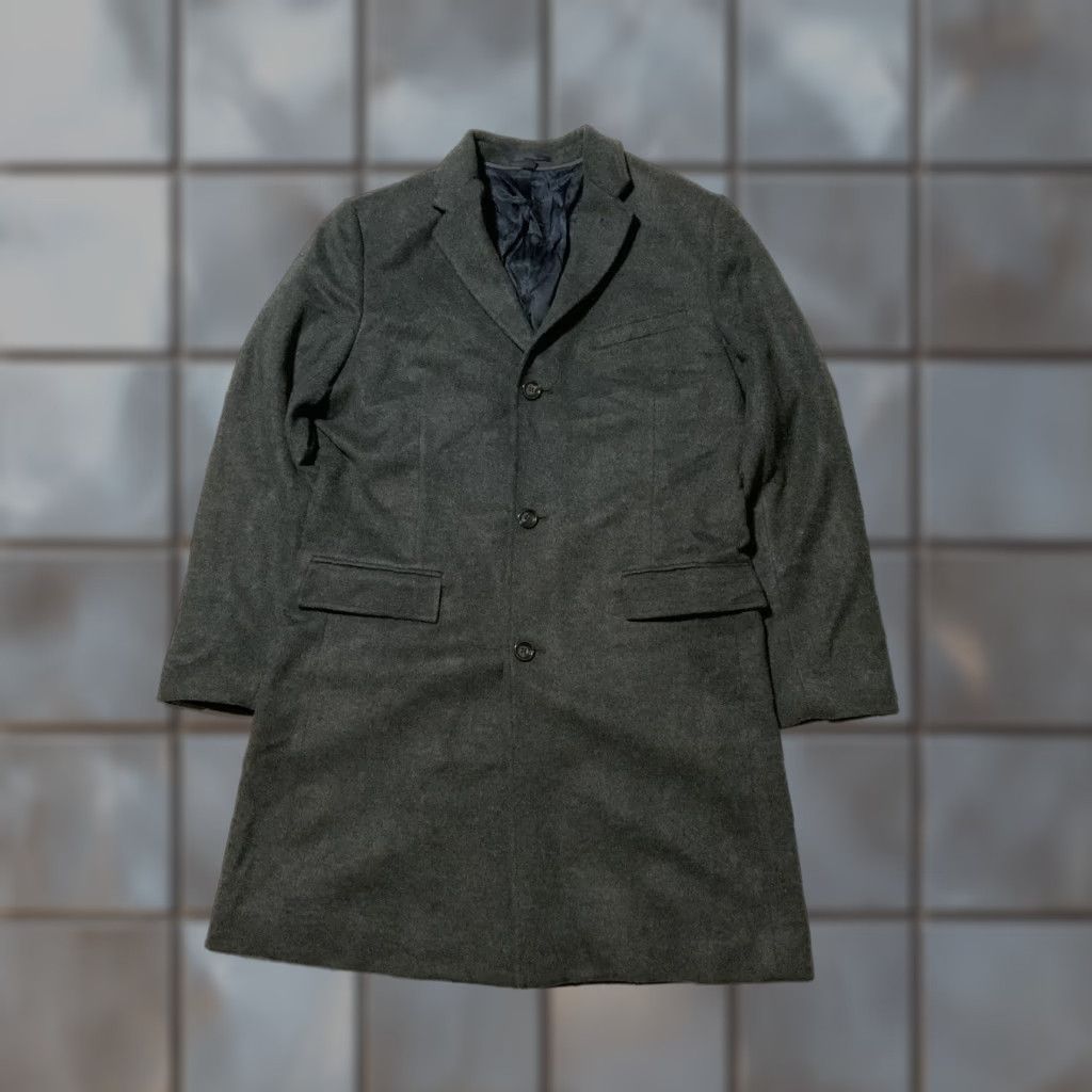 J.Crew VINTAGE J.CREW Overcoat Coat Mens 42L Charcoal Grey Wool Cashmere Long 95% Wool 5% Cashmere 05660 HO 2015 Size US XS / EU 42 / 0 - 1 Thumbnail