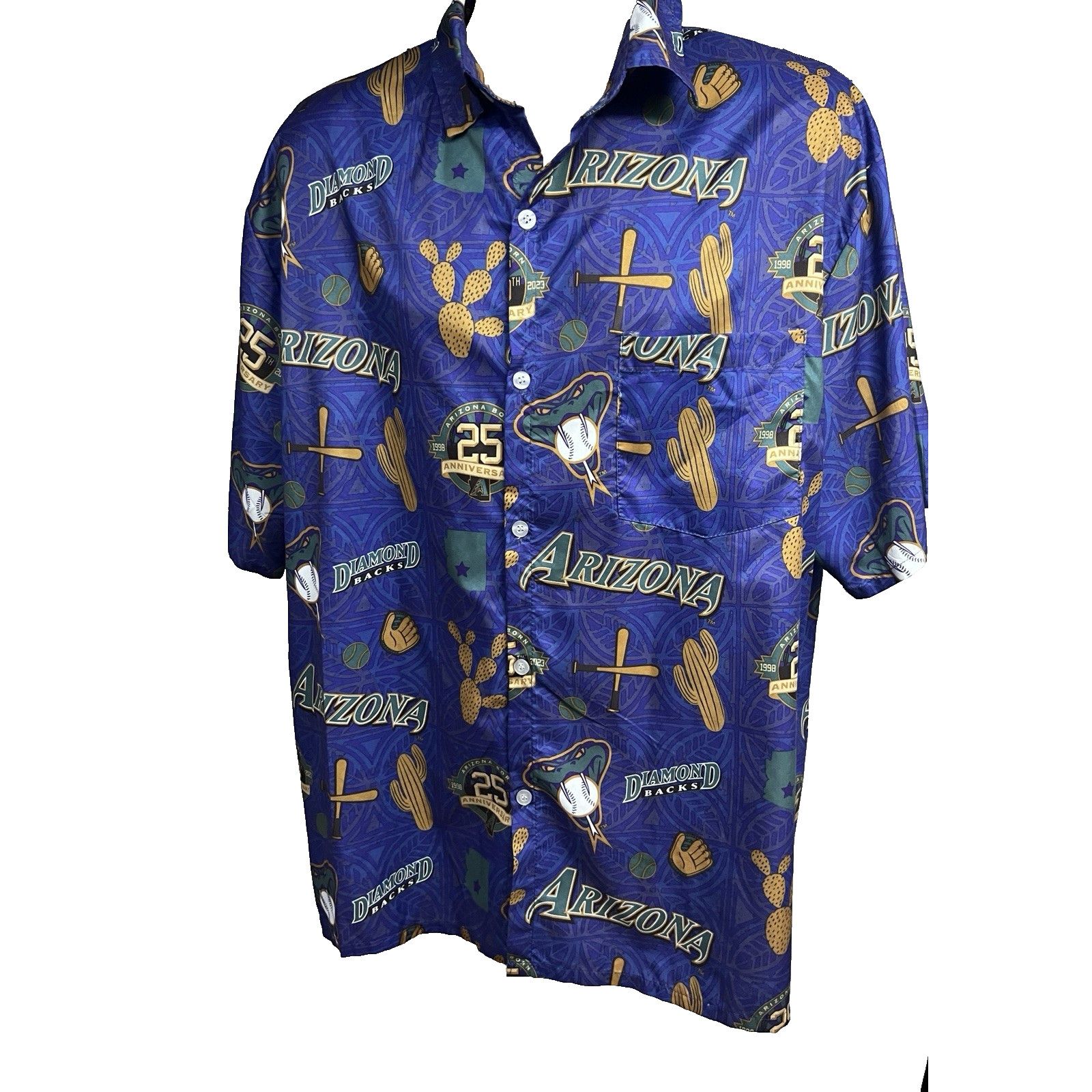 Budweiser Arizona Diamondbacks MLB Baseball Hawaiian Button Shirt XL Size US XL / EU 56 / 4 - 1 Thumbnail