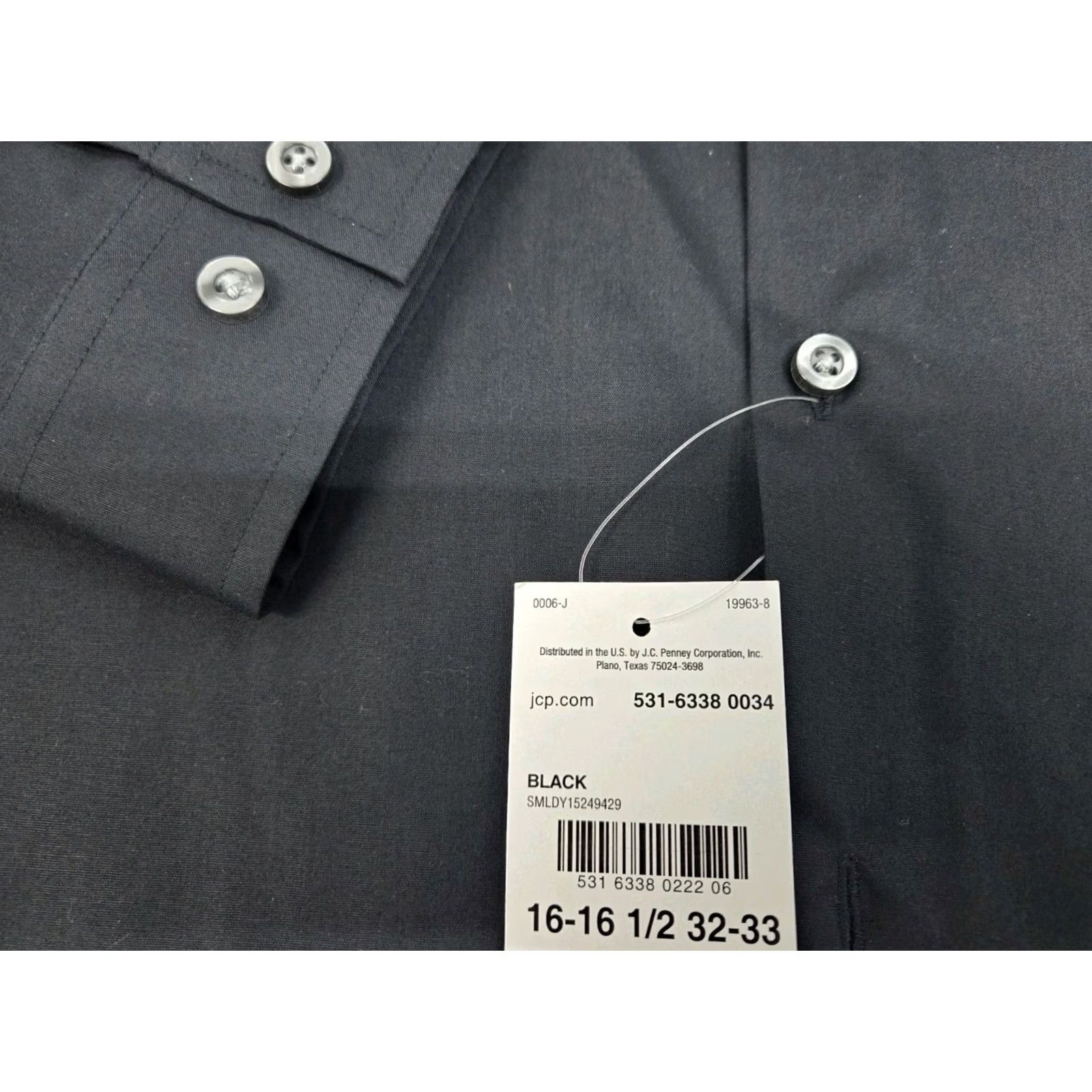 Vintage NWT J.Ferrari Mens Long Sleeve Slim Fit Black Shirt Size L 16-16.5/32-33 #8010 Size US L / EU 52-54 / 3 - 6 Thumbnail