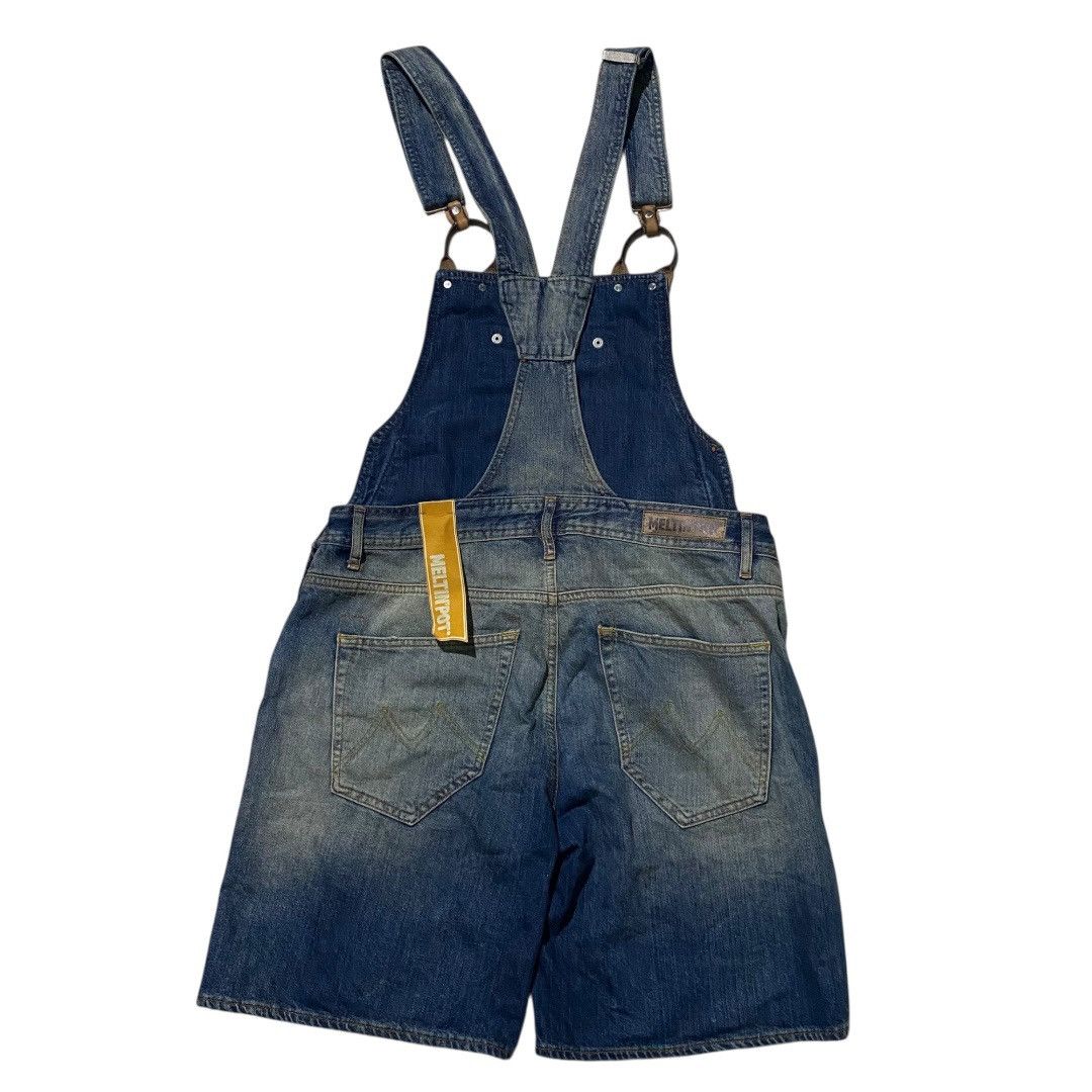 Other Meltin pot distressed denim overall shorts Size 28" / US 6 / IT 42 - 2 Thumbnail