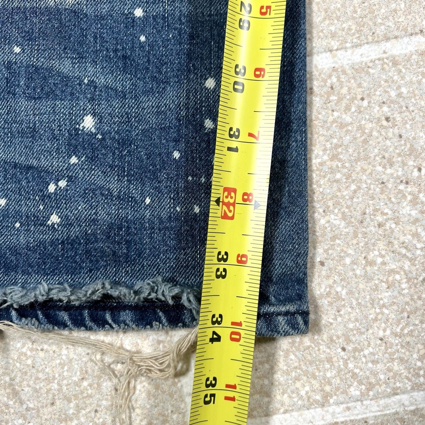Prps PRPS Jeans Dark Blue Moto Distressed Faded Straight Stretch Denim Mens Sz 32x34 Size US 32 / EU 48 - 7 Thumbnail