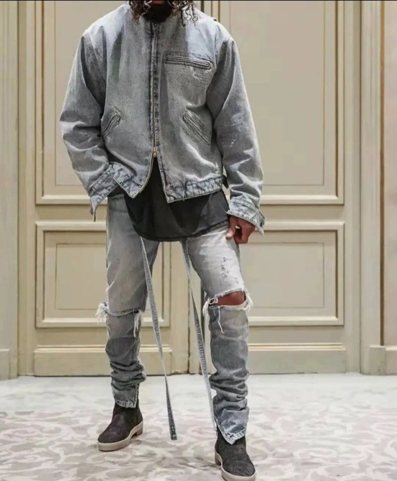 Fear of God Fear of God Season 6 suede-collared denim jacket Size US M / EU 48-50 / 2 - 4 Thumbnail