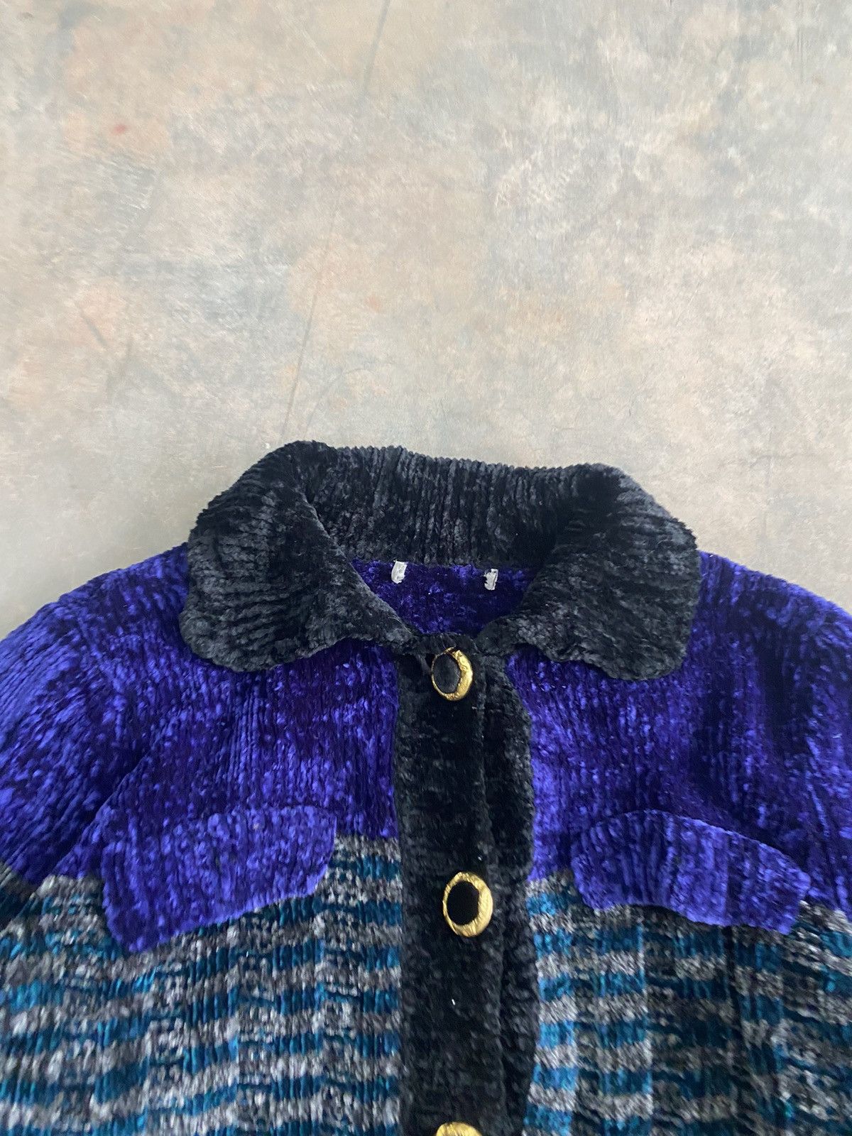 VELVET KNIT VINTAGE JACKET UNBRAND JAPAN PUNK GRUNGE LGB