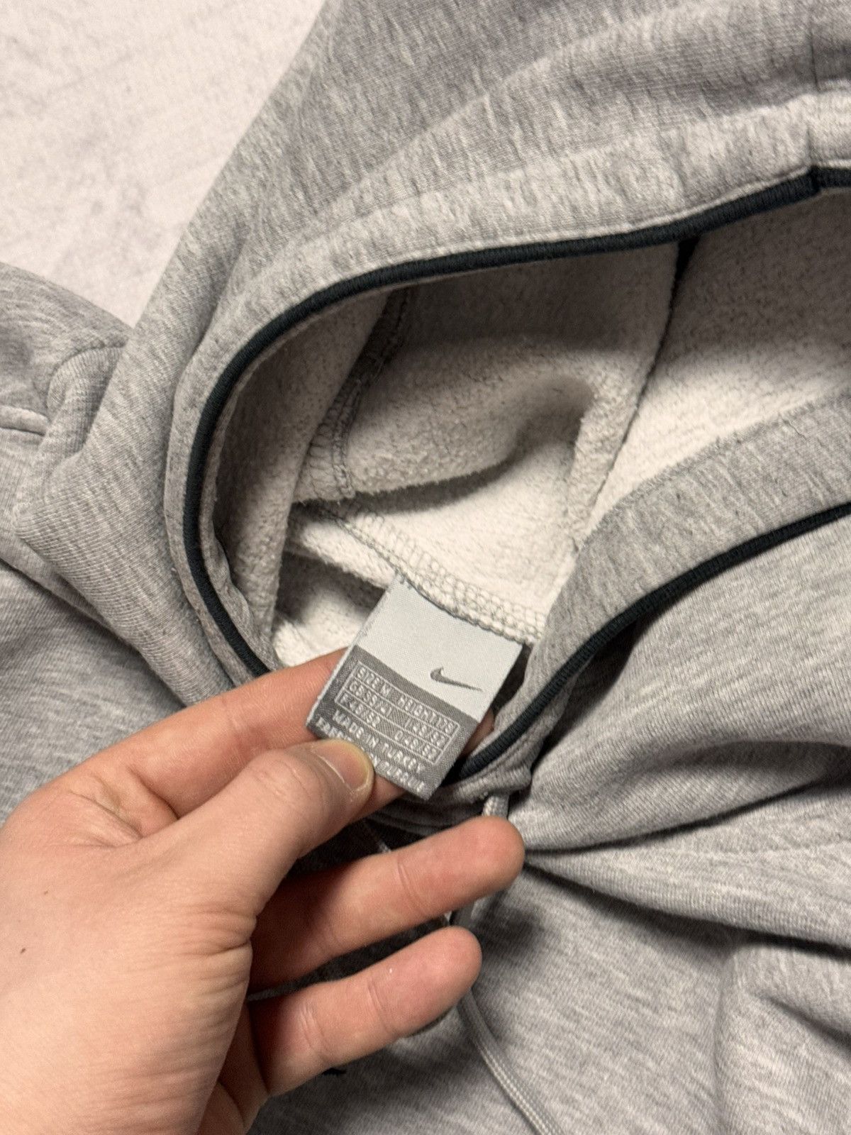 Nike × Vintage 00s Nike Vintage Center Swoosh Boxy Fit Oversize Hoodie Y2K Size US M / EU 48-50 / 2 - 5 Thumbnail