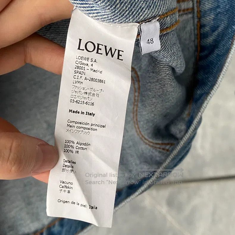 Loewe Loewe Denim jacket leather label logo Size US M / EU 48-50 / 2 - 3 Thumbnail