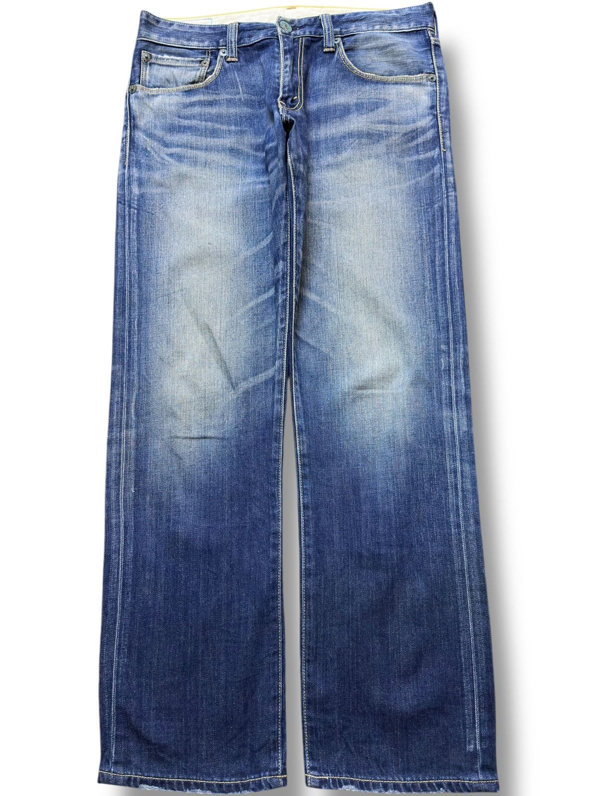 Levi's Vintage Levi’s RMB03-0001 Buckle Back Distressed Denim Size US 31 - 1 Thumbnail