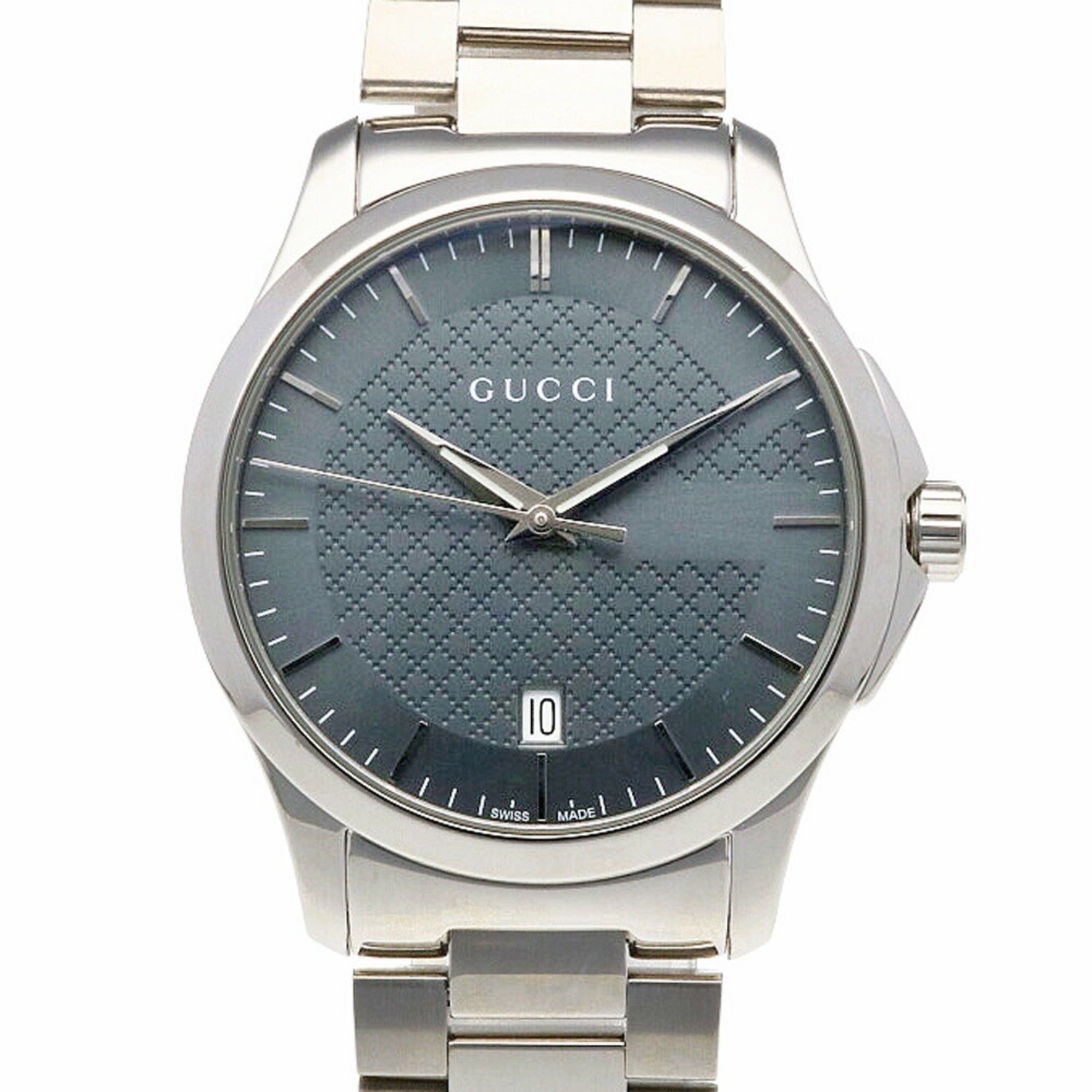image of Gucci G Timeless Watch Stainless Steel 126.4 Quartz Men's in Black