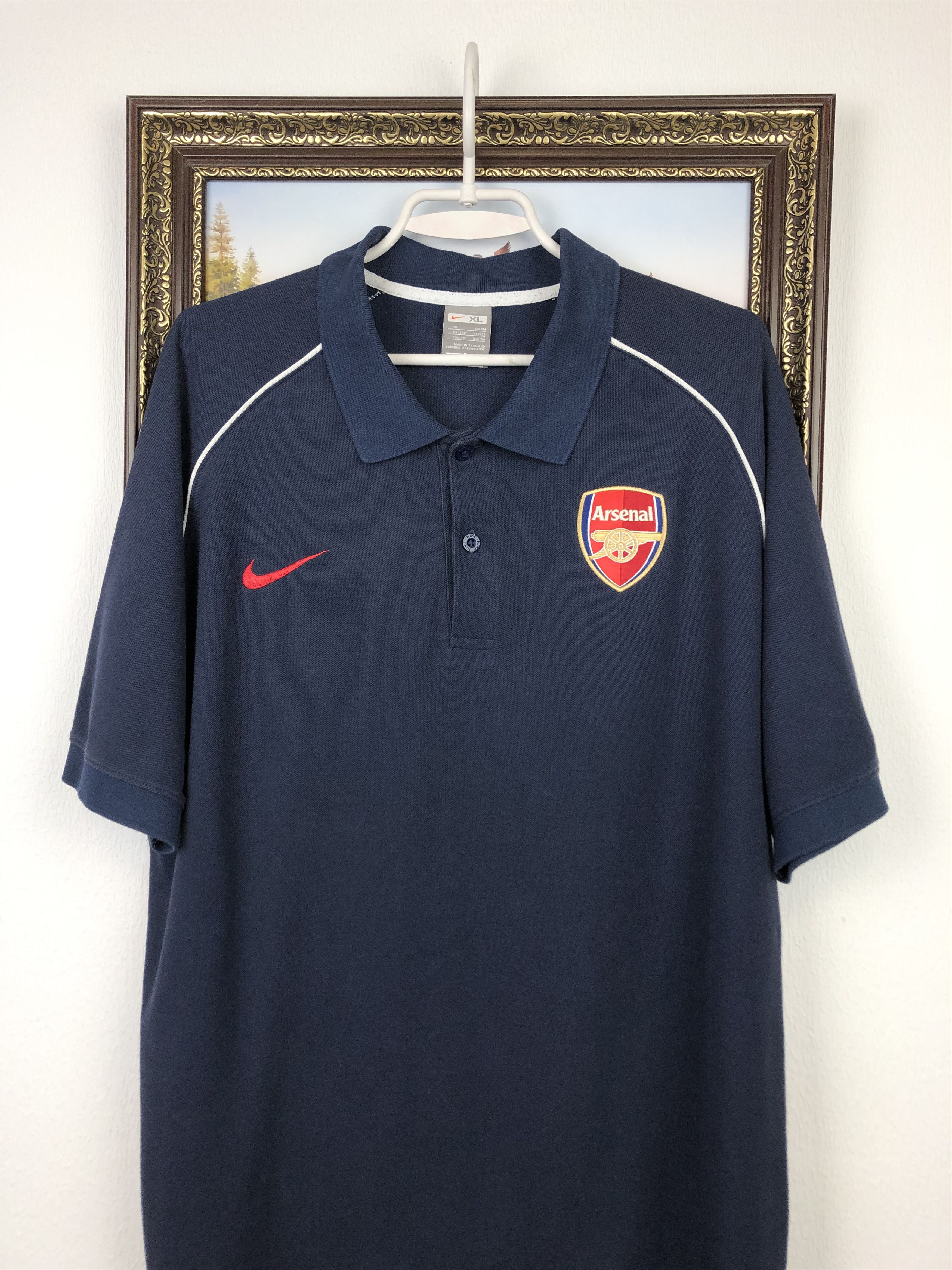 Nike Vintage Arsenal Football Shirt Polo Soccer Jersey Tee Hype Size US XL / EU 56 / 4 - 2 Thumbnail