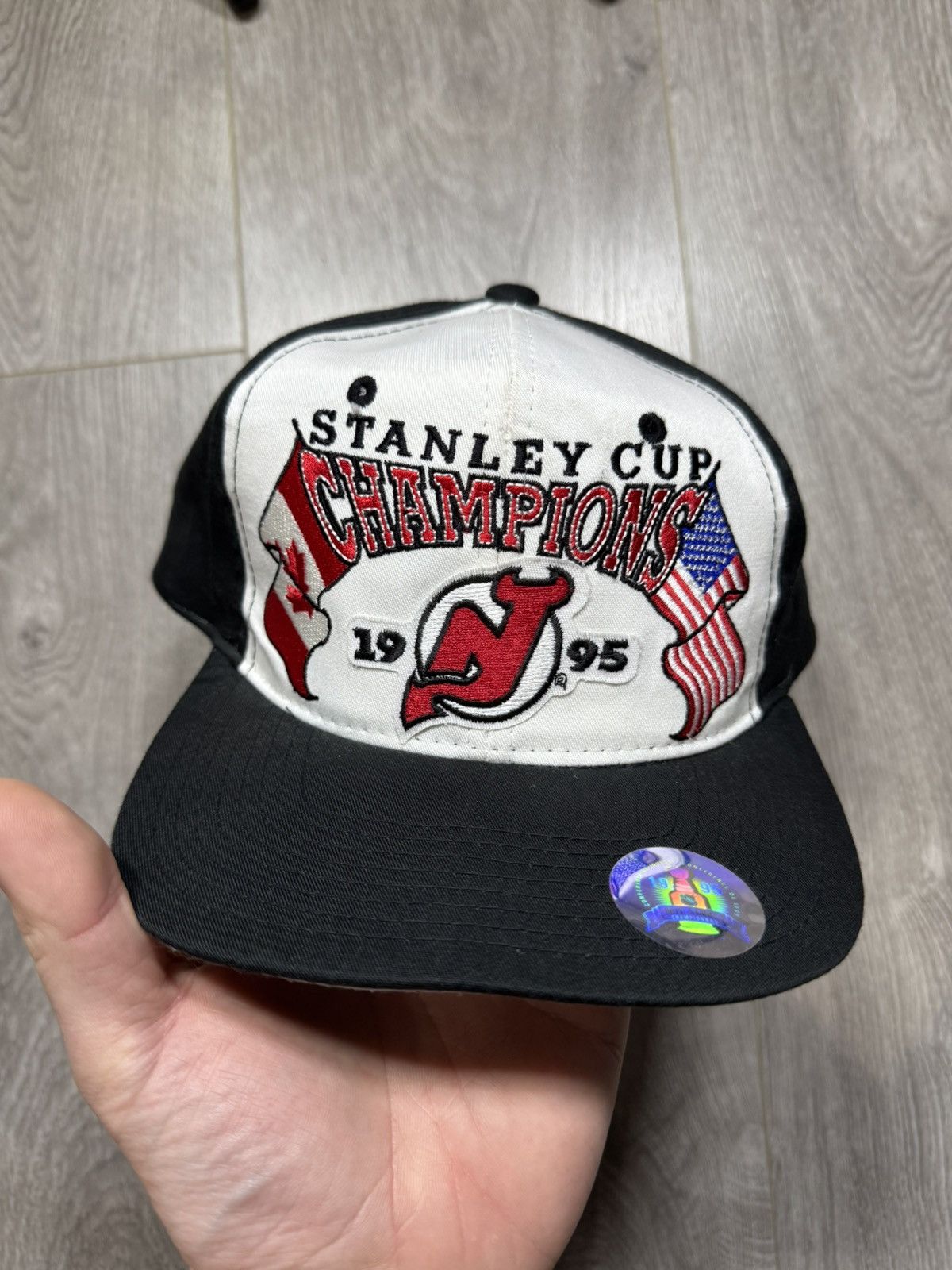 NHL × Starter × Vintage New Jersey Devils 1995 Stanley Cup Champions Starter Hat Cap Size ONE SIZE - 6 Thumbnail