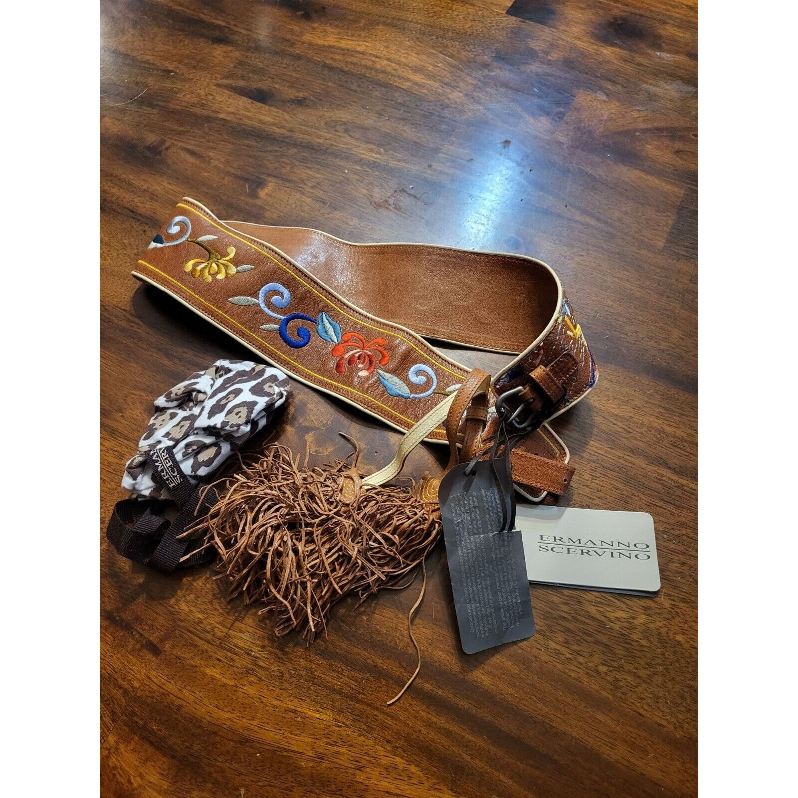 Scervino Street Brown Genuine Leather Black Logo Buckle Women\'s Belt Scervino Street Women Orange Silver Metal Buckle Skinny  main image 2