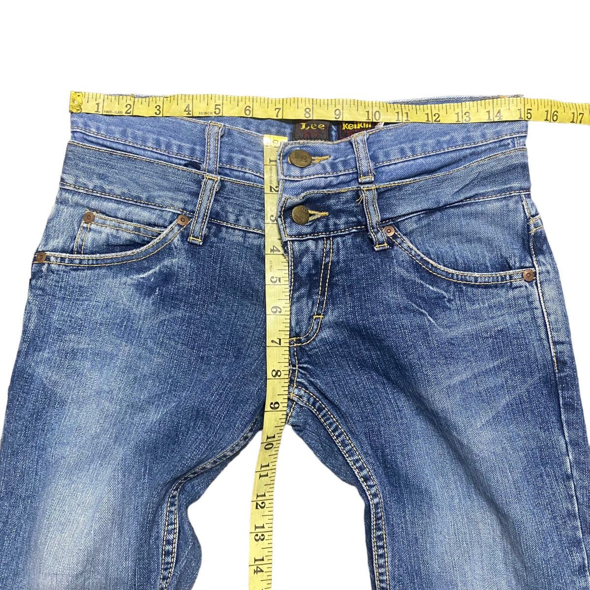 Japanese Brand Keikii Lee Denim Double Waist Flare Jeans Size US 29 - 18 Thumbnail