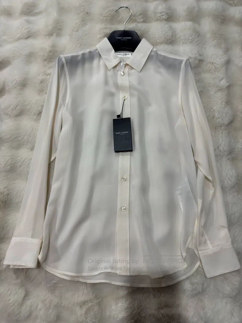 Saint Laurent Paris Saint Laurent Paris Silk Shirt Size XS / US 0-2 / IT 36-38 - 1 Thumbnail