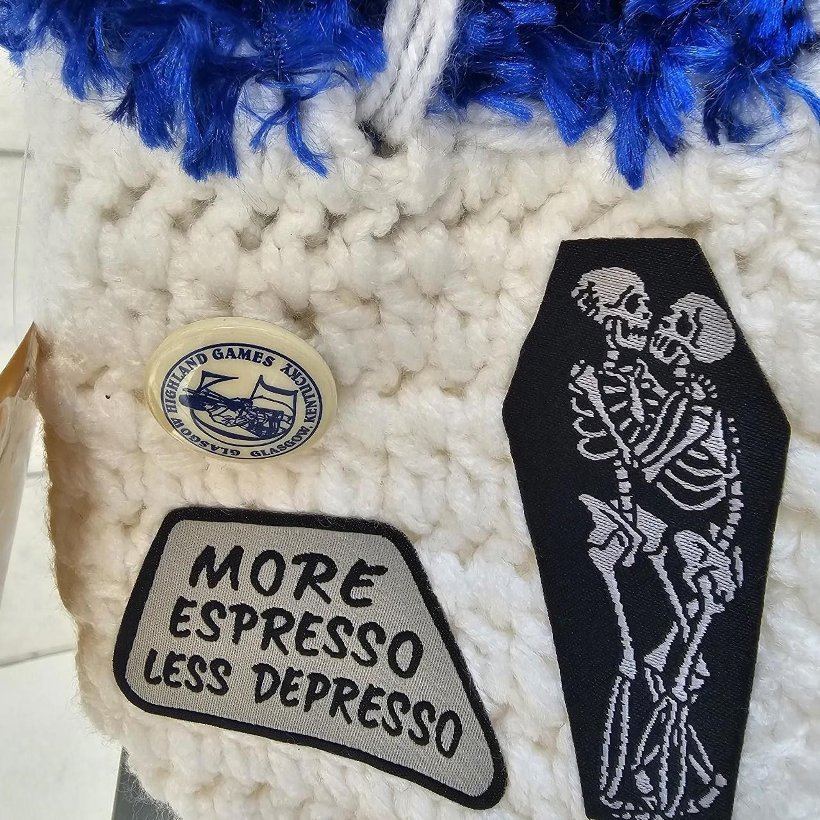 Other Women's small white and blue crochet crossbody handmade bag Size ONE SIZE - 2 Thumbnail