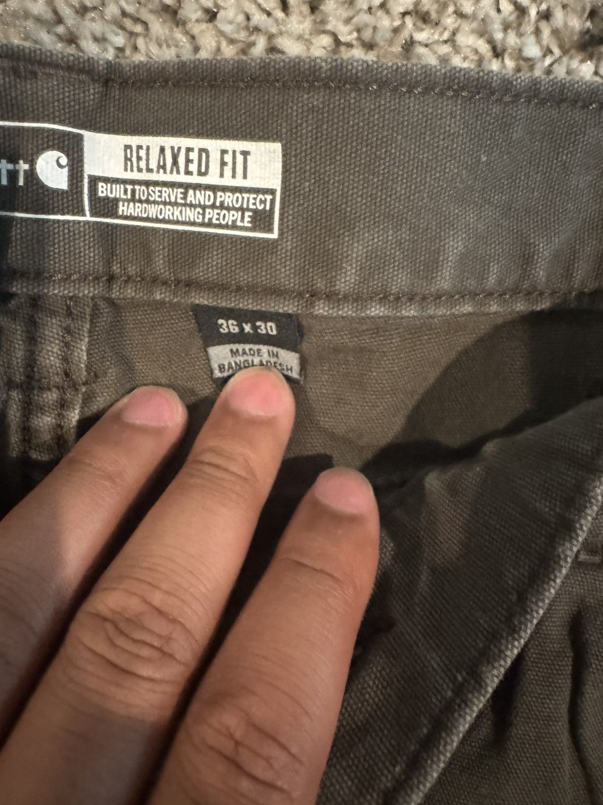 Carhartt Carhartt Relaxed Fit Work Pants – Brown – 36x30 Size US 36 / EU 52 - 3 Thumbnail