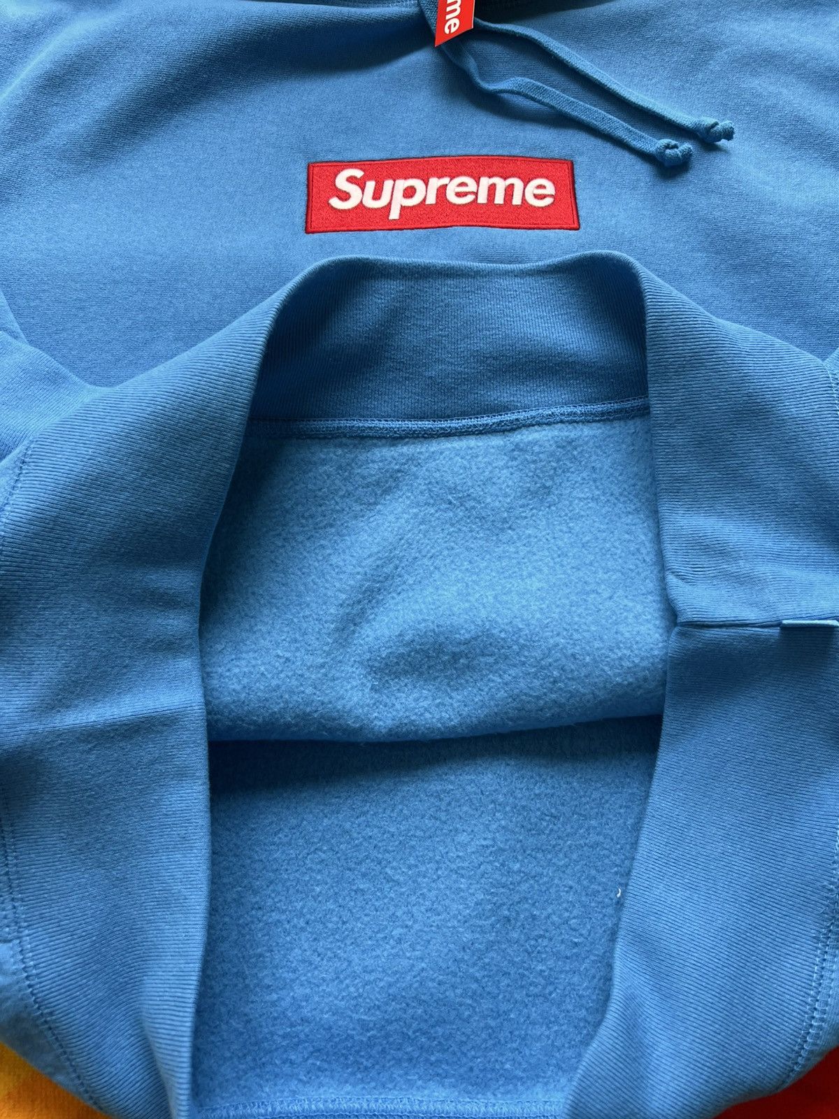 Supreme Supreme Box Logo Hooded Sweatshirt CYAN light blue navy sky Size US M / EU 48-50 / 2 - 9 Thumbnail