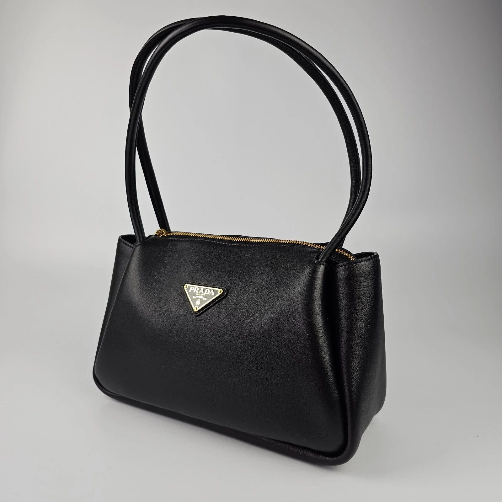 Prada PRADA $3150 Medium Black Leather Handbag New And Authentic Size ONE SIZE - 3 Thumbnail
