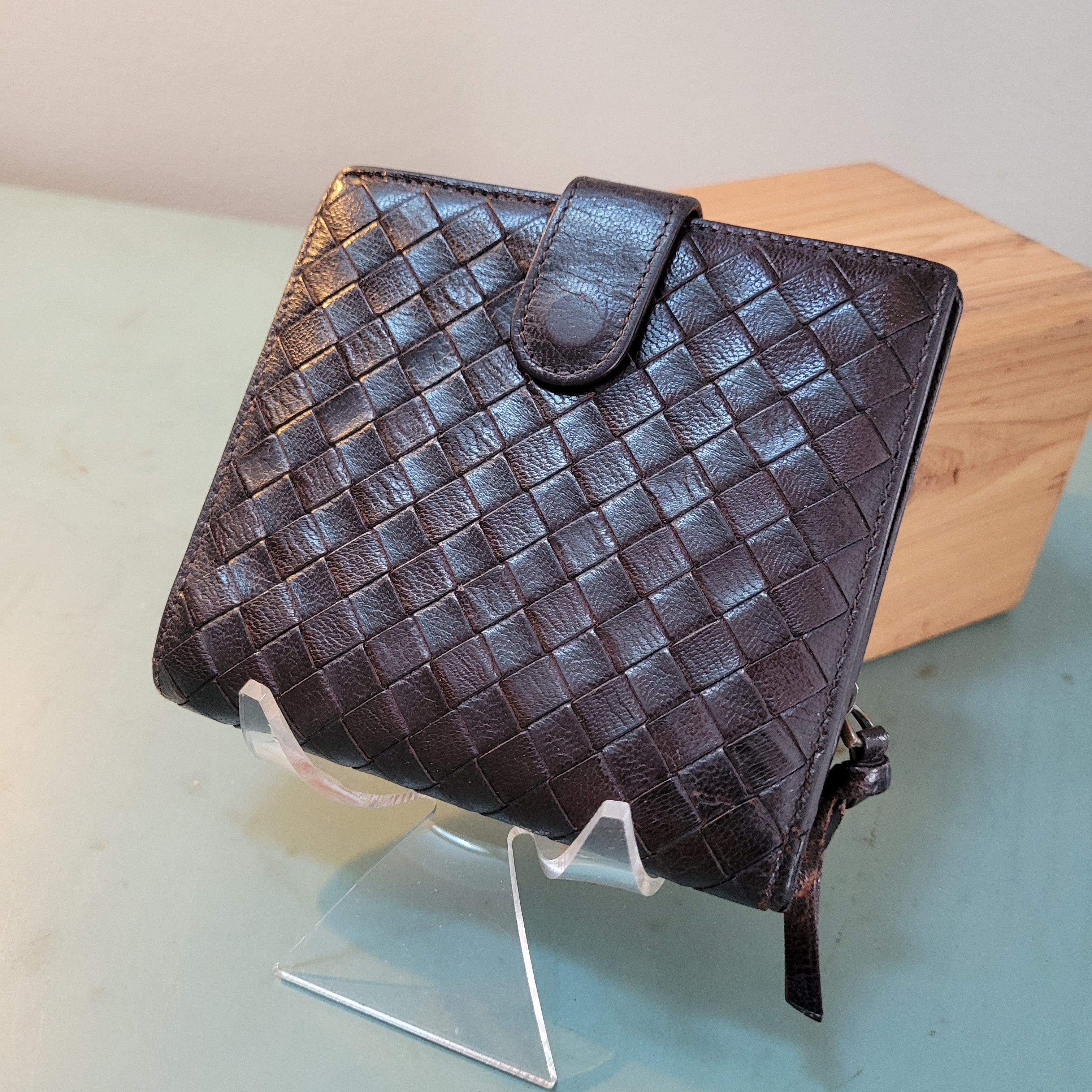 Bottega Veneta Bottega Veneta Intrecciato Weave Compact Snap Leather Wallet Size ONE SIZE - 1 Thumbnail