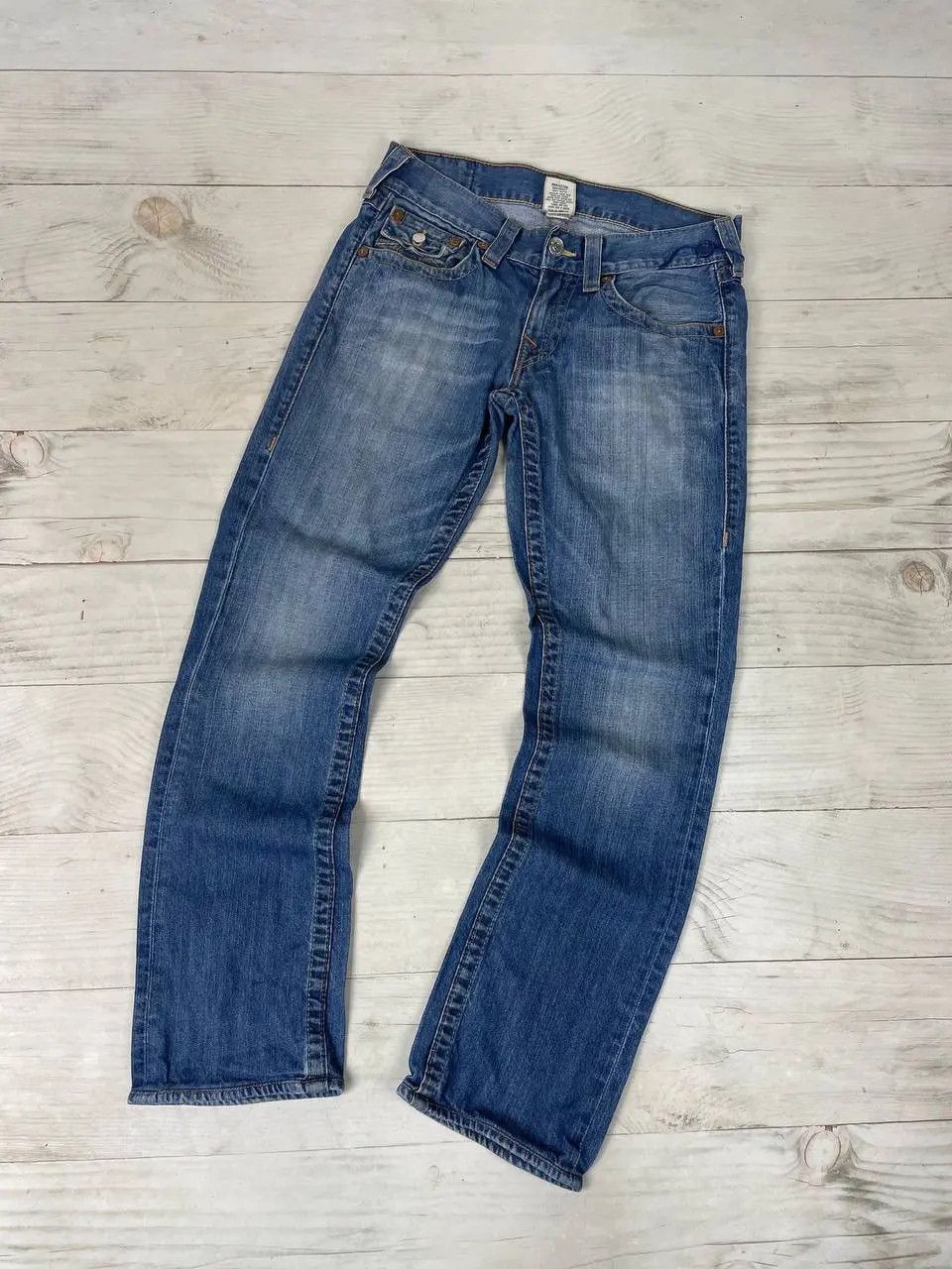 True Religion Vintage True Religion Straight Denim Jeans Baggy Japan Size US 29 - 2 Thumbnail